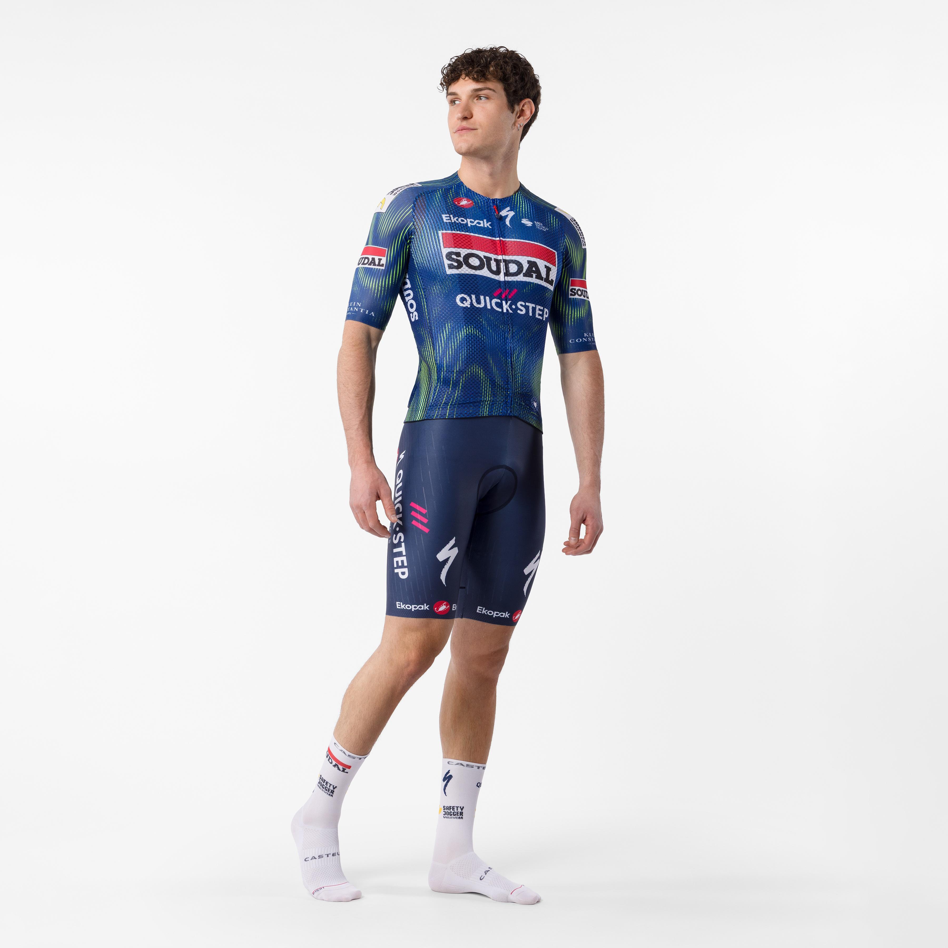Climber's a/c jersey - blue/electric lime - castelli