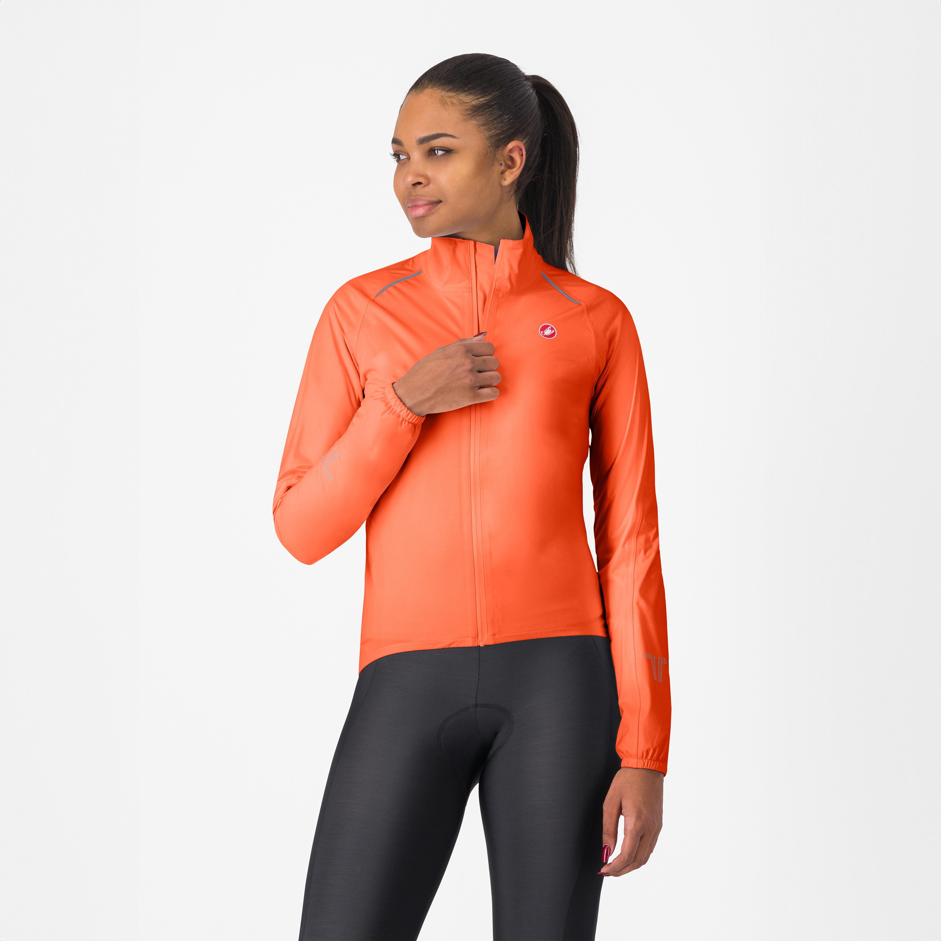Emergency 3 w rain jacket - brilliant orange - castelli