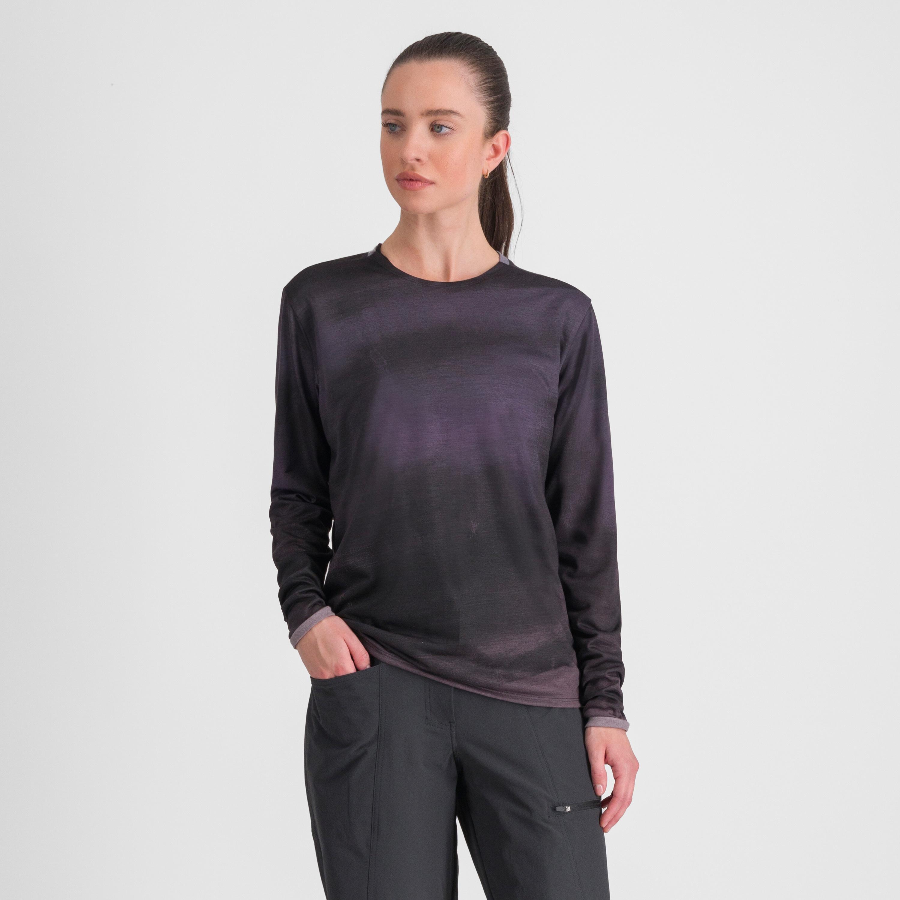 Flow giara w tee long sleeve - mud - sportful