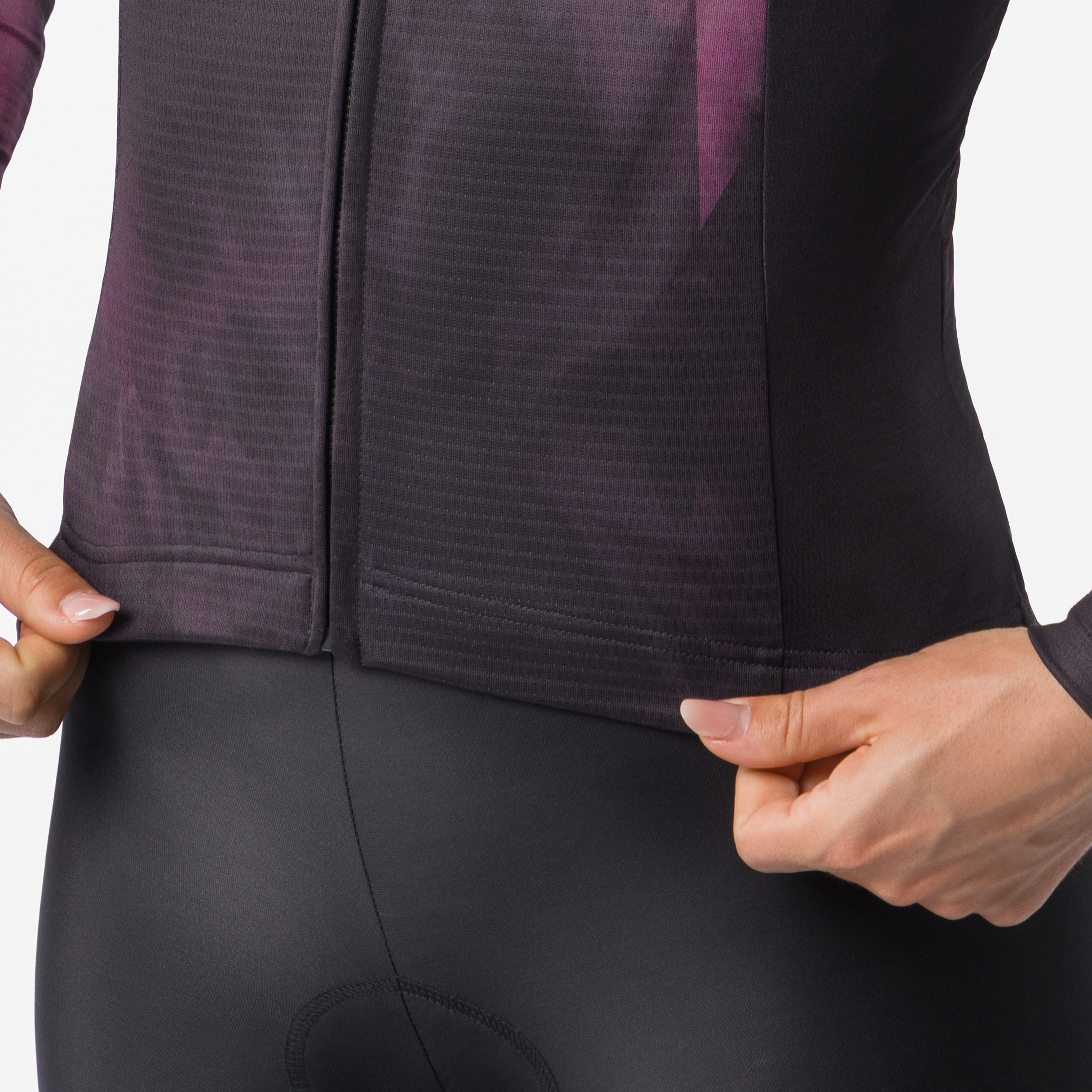 Prismatic thermal ls jersey - black/deep bordeaux - castelli