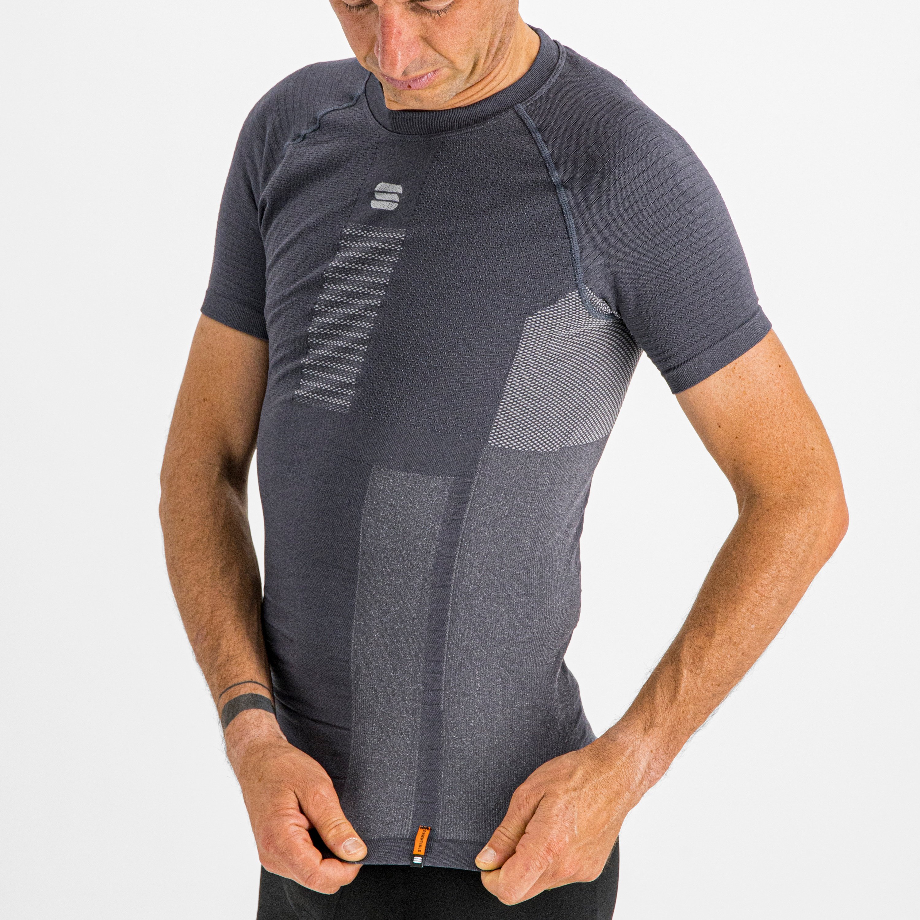 2nd skin tee - dark grey/silver - sportful
