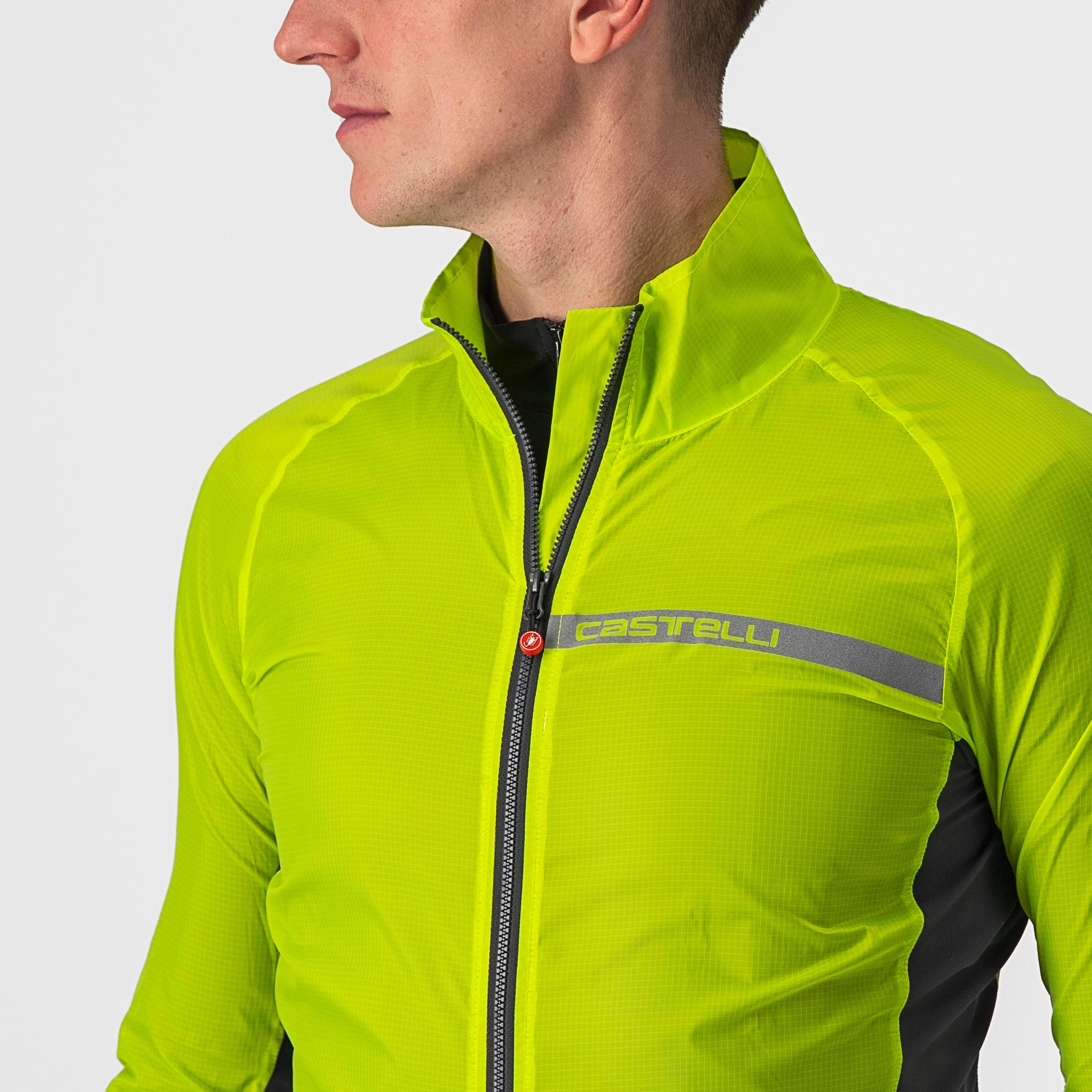 Squadra stretch jacket - electric lime/dark gray - castelli