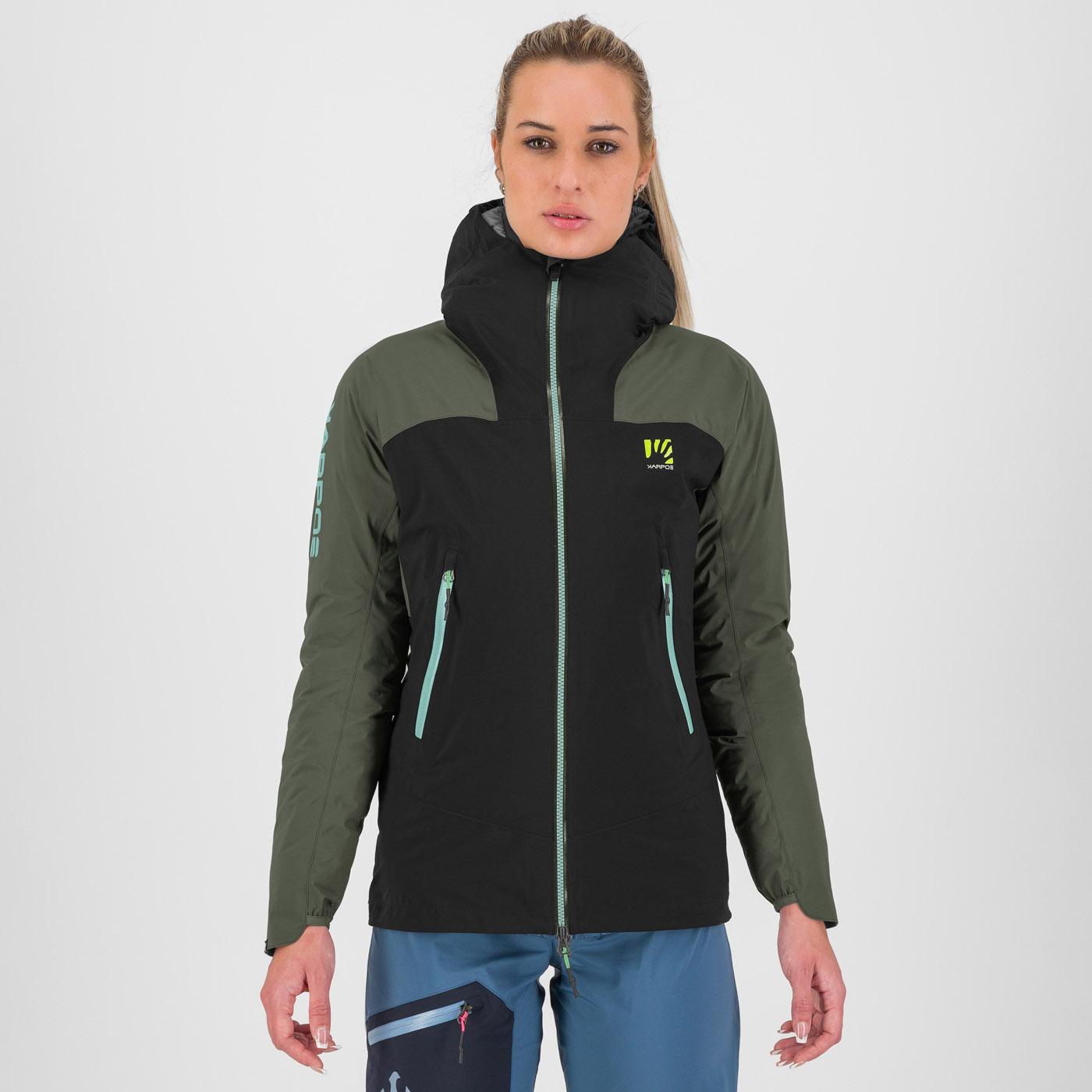 Valsesia shell w jacket - black sand/thyme - karpos