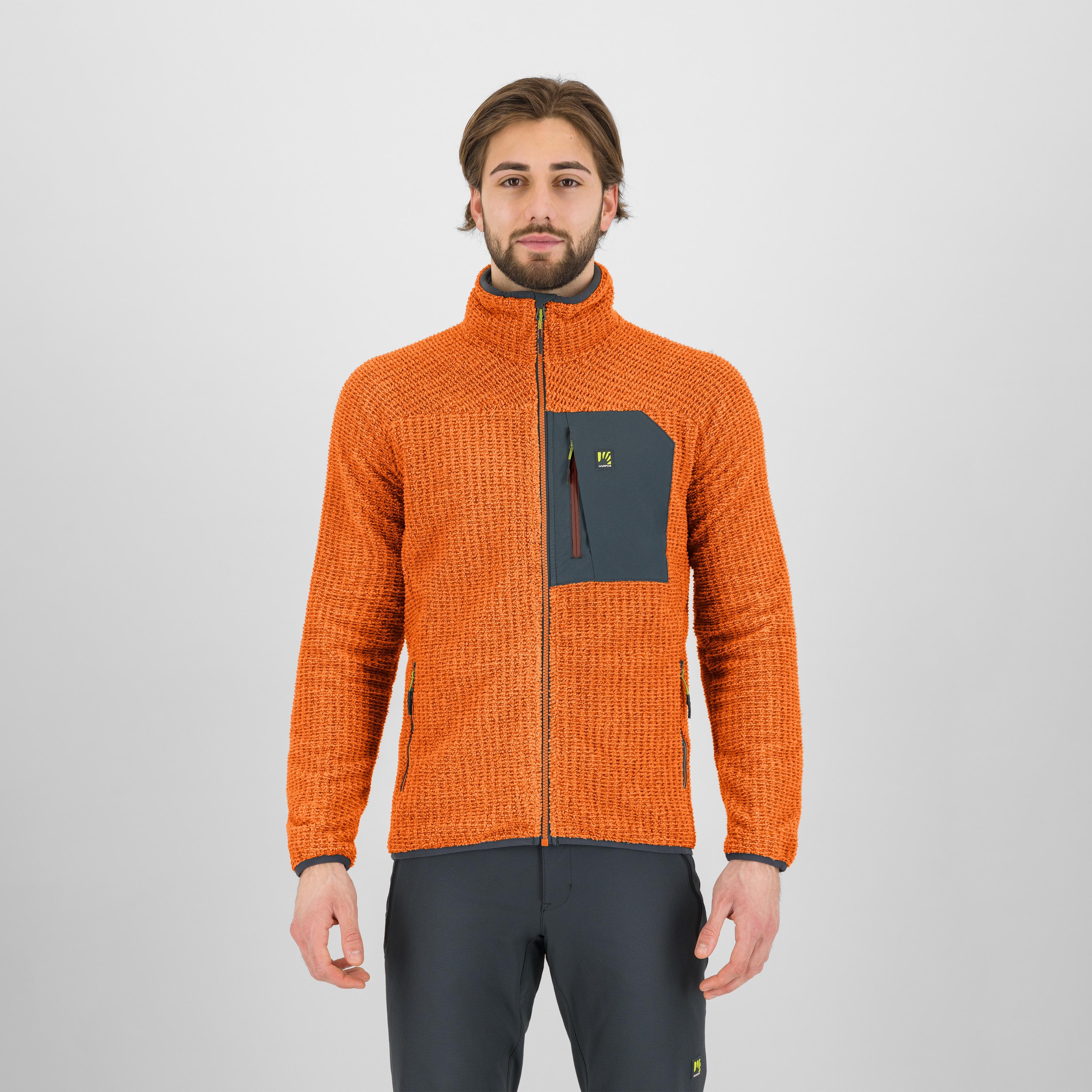Rocchetta evo fleece - vibr.orange/woodl.gray - karpos