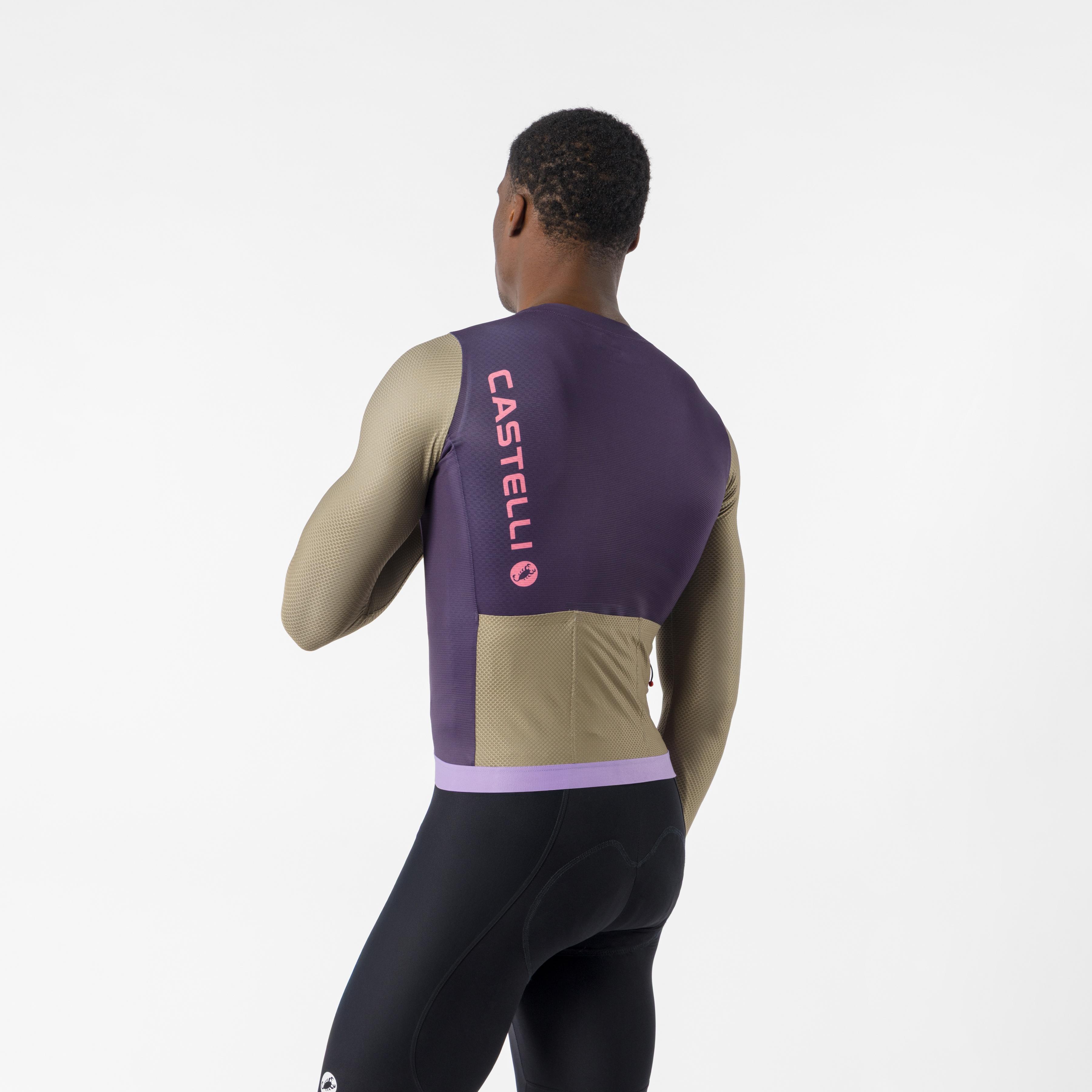Corretto ls jersey - night shade/elmwood-rosa giro - castelli