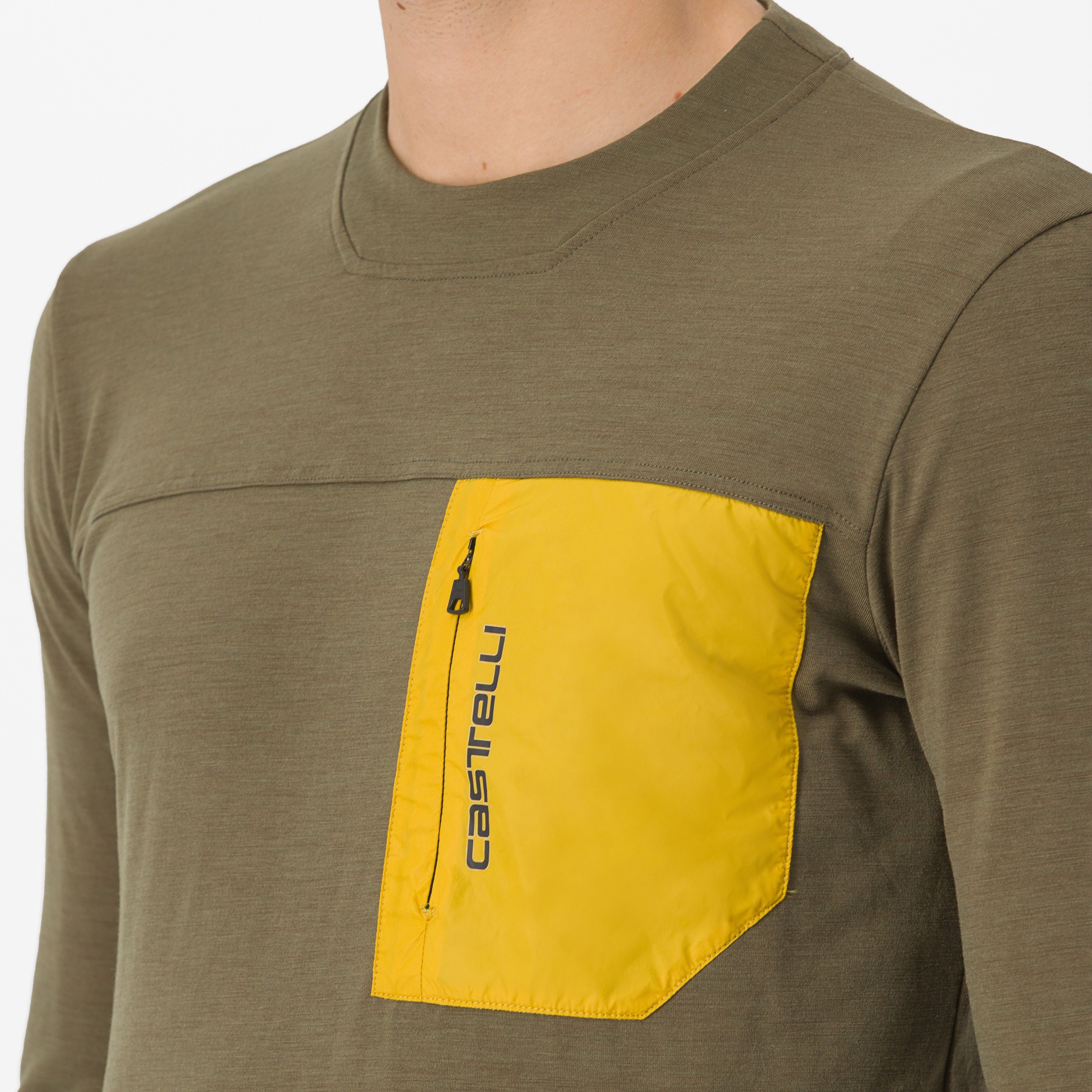 Unlimited merino long sleeve - tarmac/goldenrod - castelli