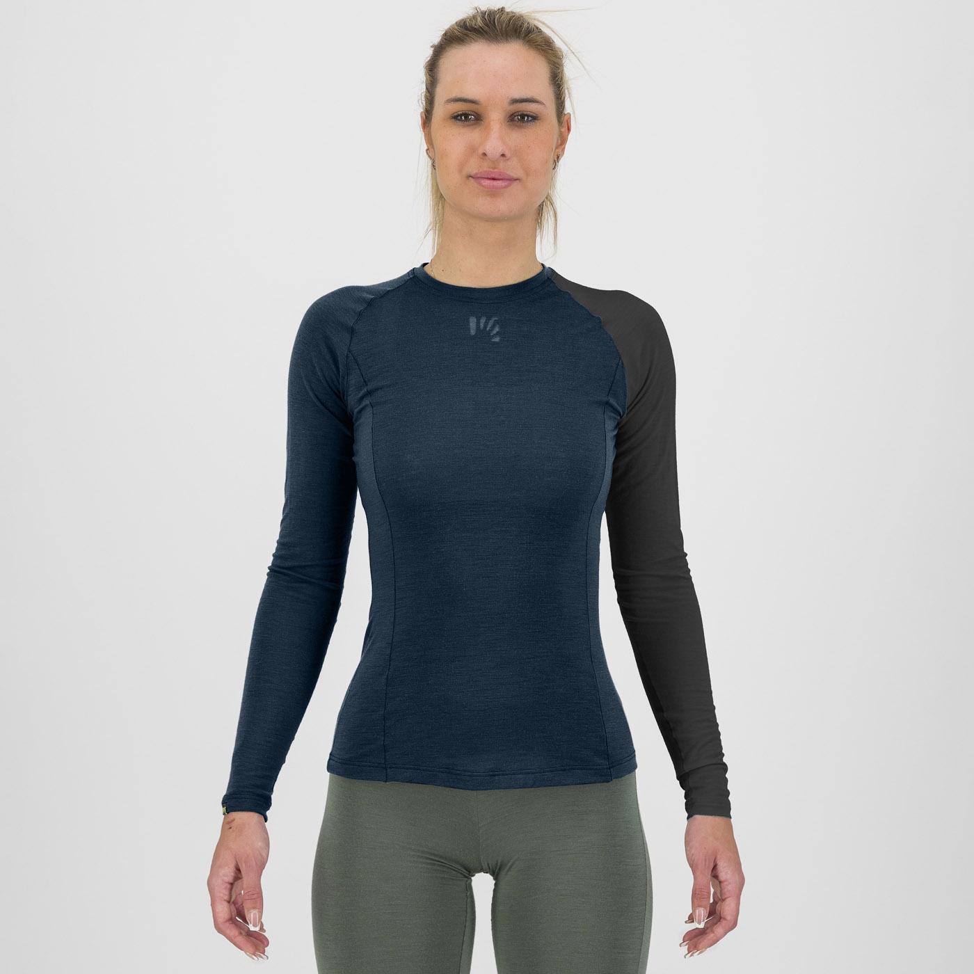 Dinamico merino 130  w jersey ls - midnight/black - karpos
