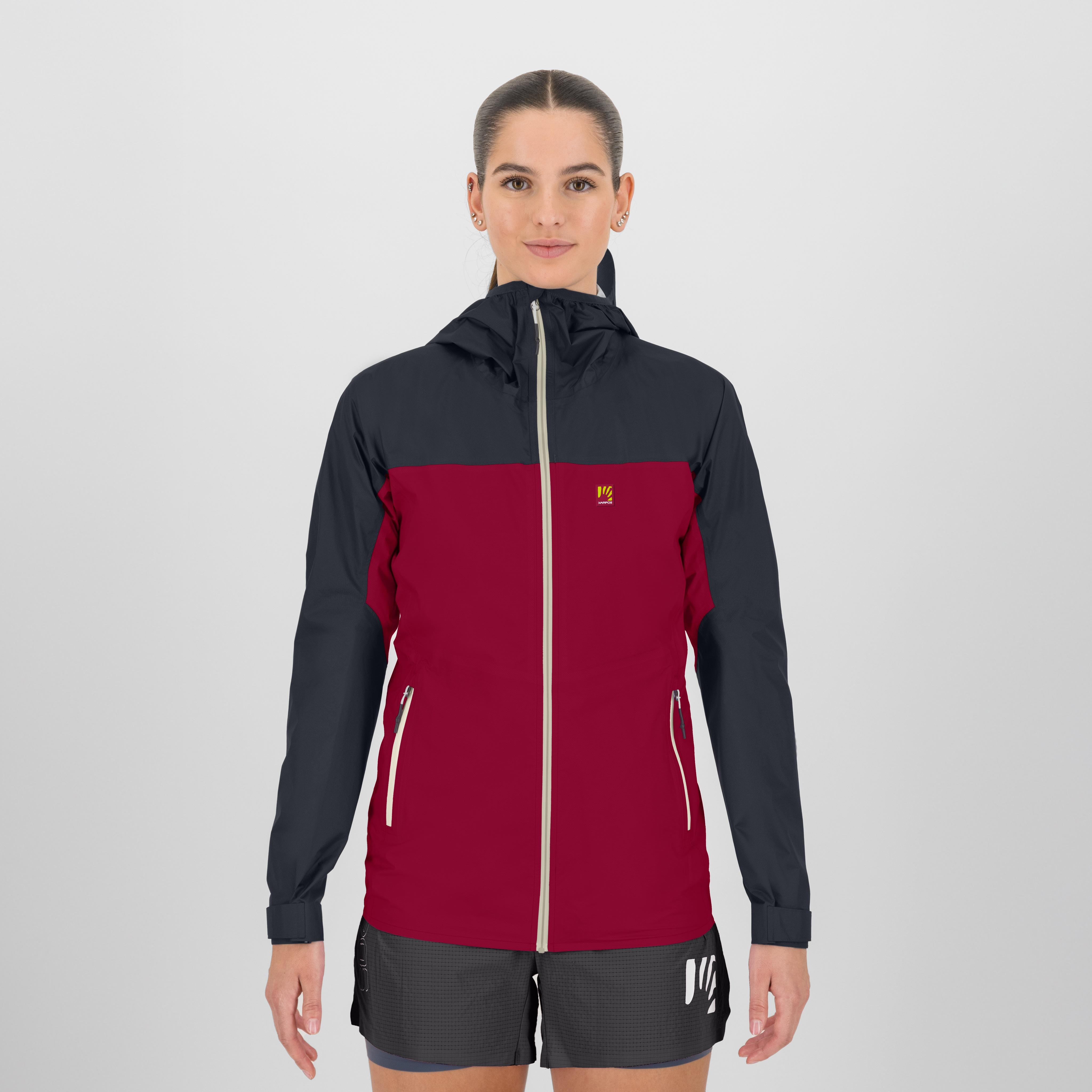 Lavaredo rain evo w jacket - beet red/vulcan - karpos