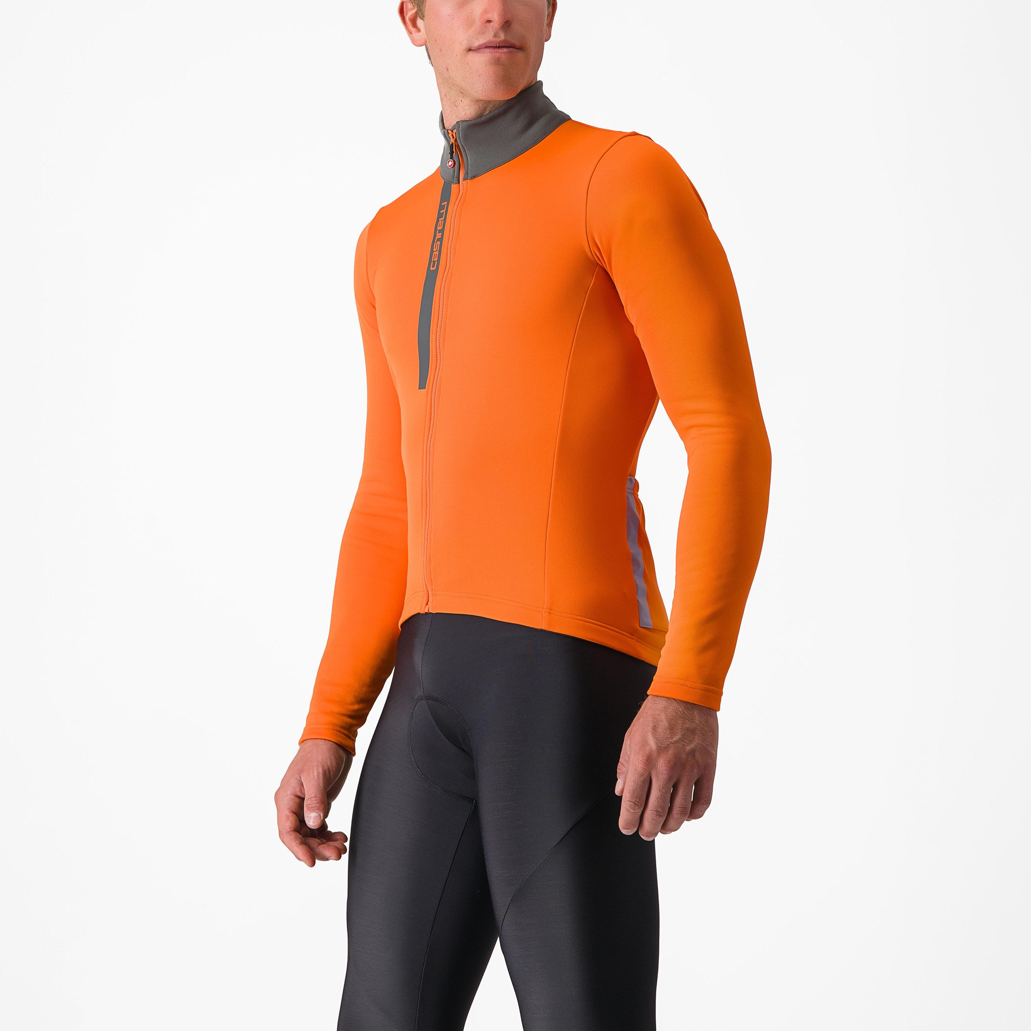 Entrata thermal jersey - red orange/urban gray - castelli