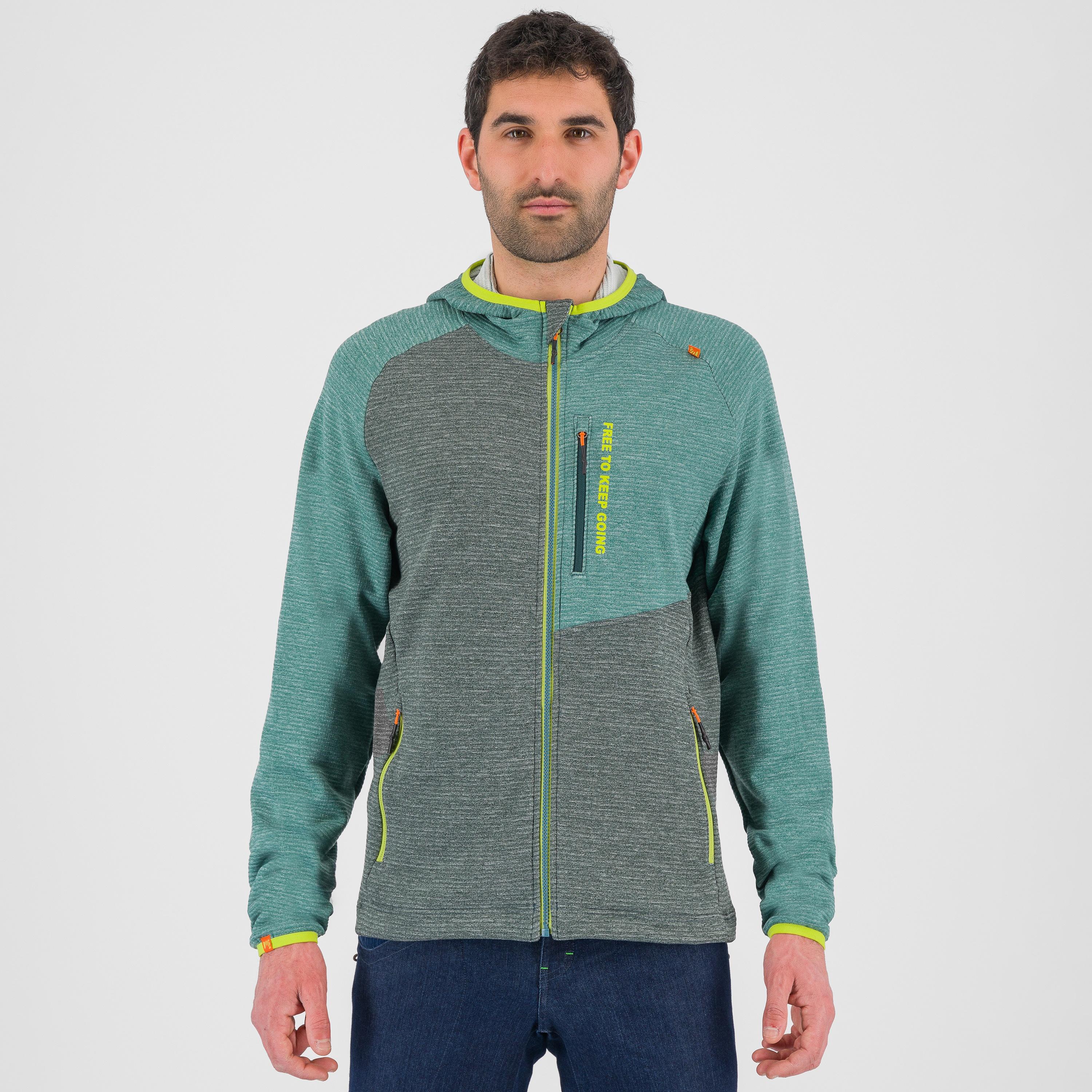 Camoscio full zip hoodie - forest/north atlantic - karpos