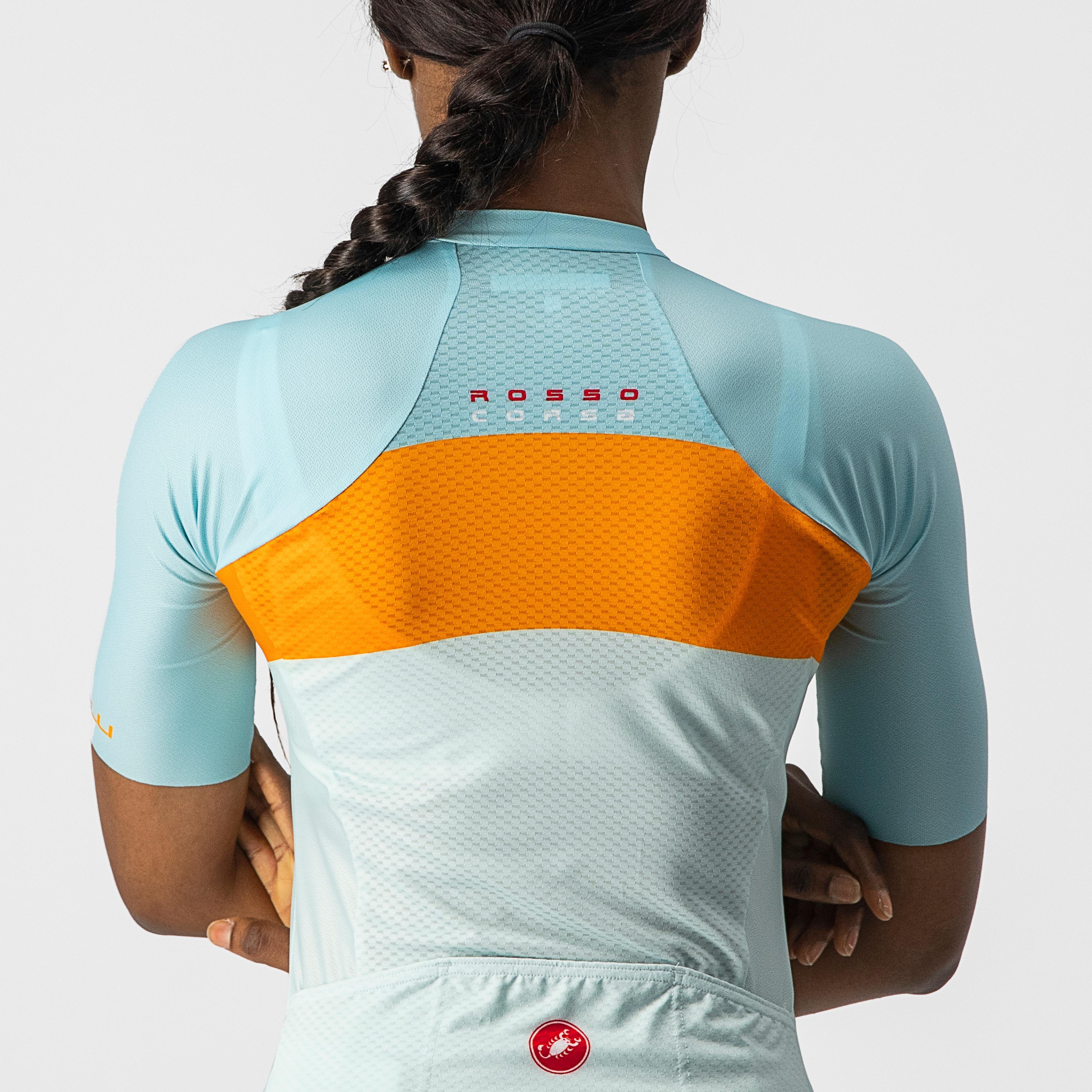 Aero pro w jersey - light acqua/pop orange-skyligh - castelli