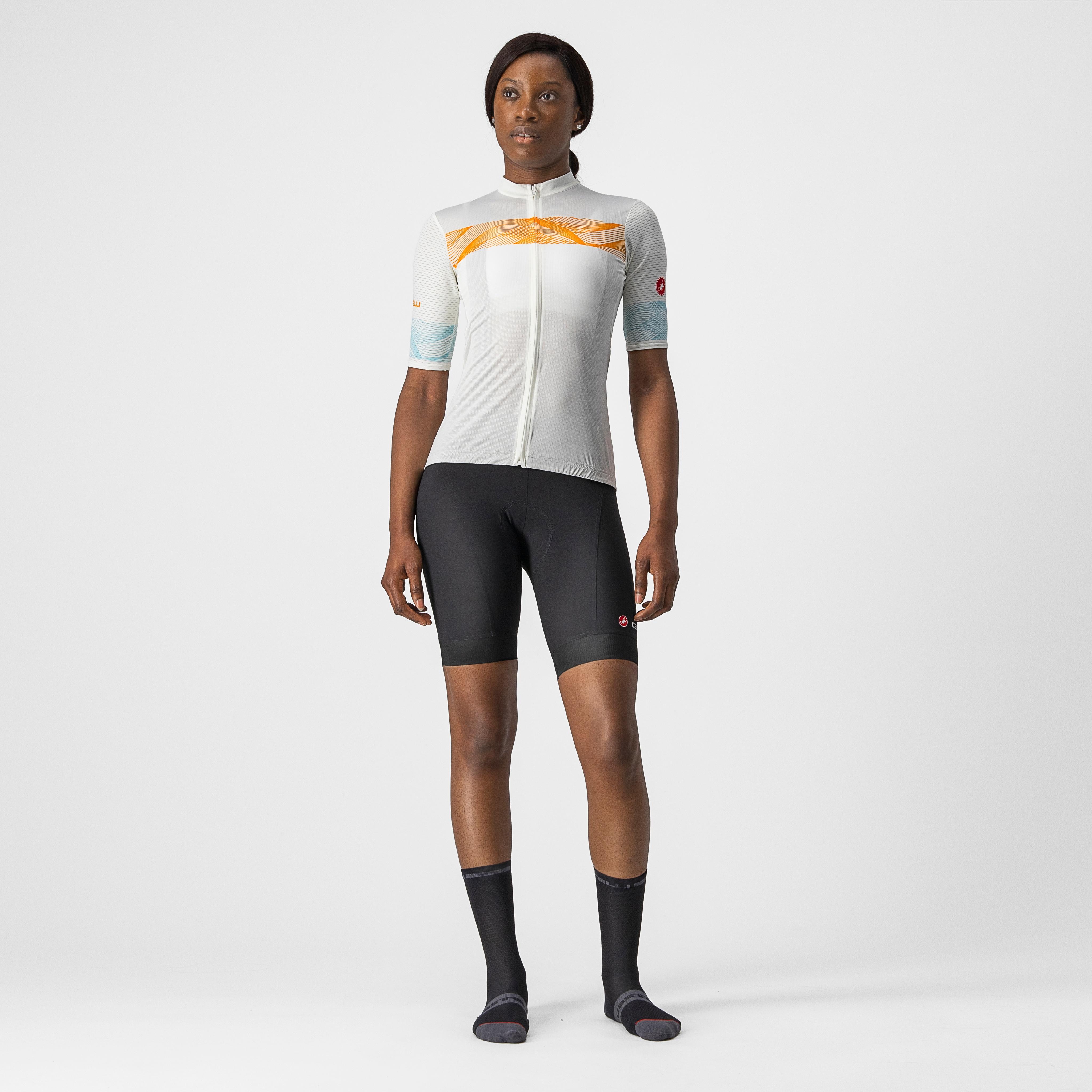 Fenice jersey - ivory/pop orange-skylight - castelli