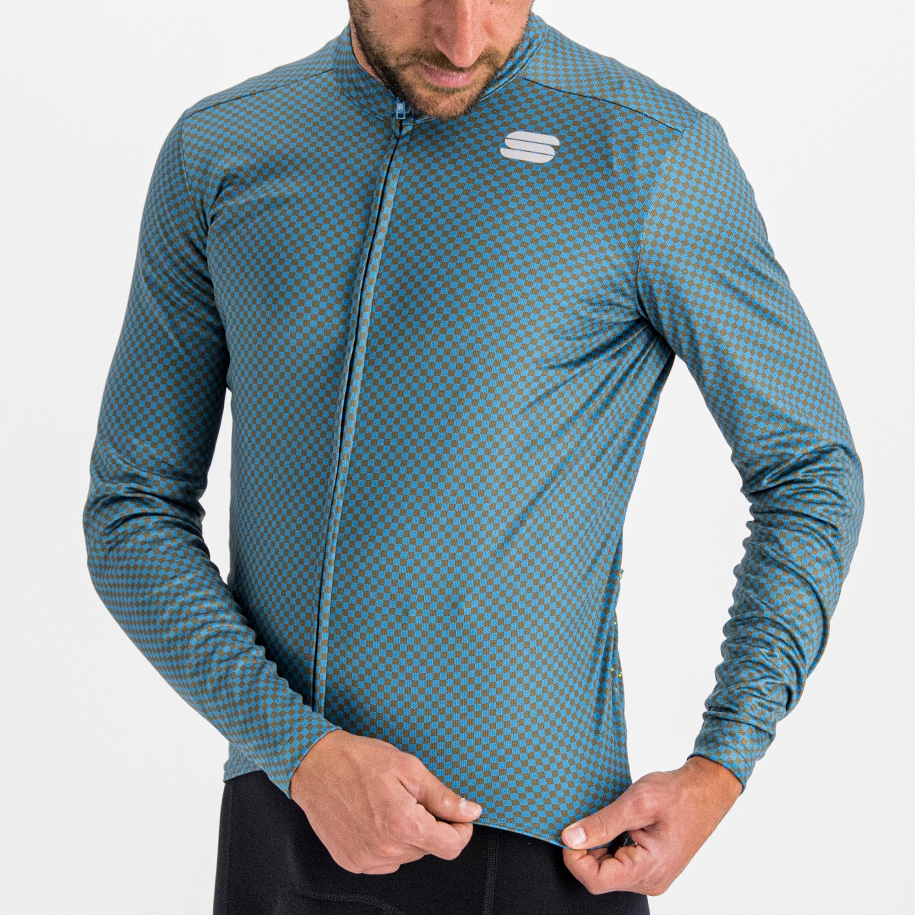 Checkmate thermal jersey - berry blue beetle cedar - sportful