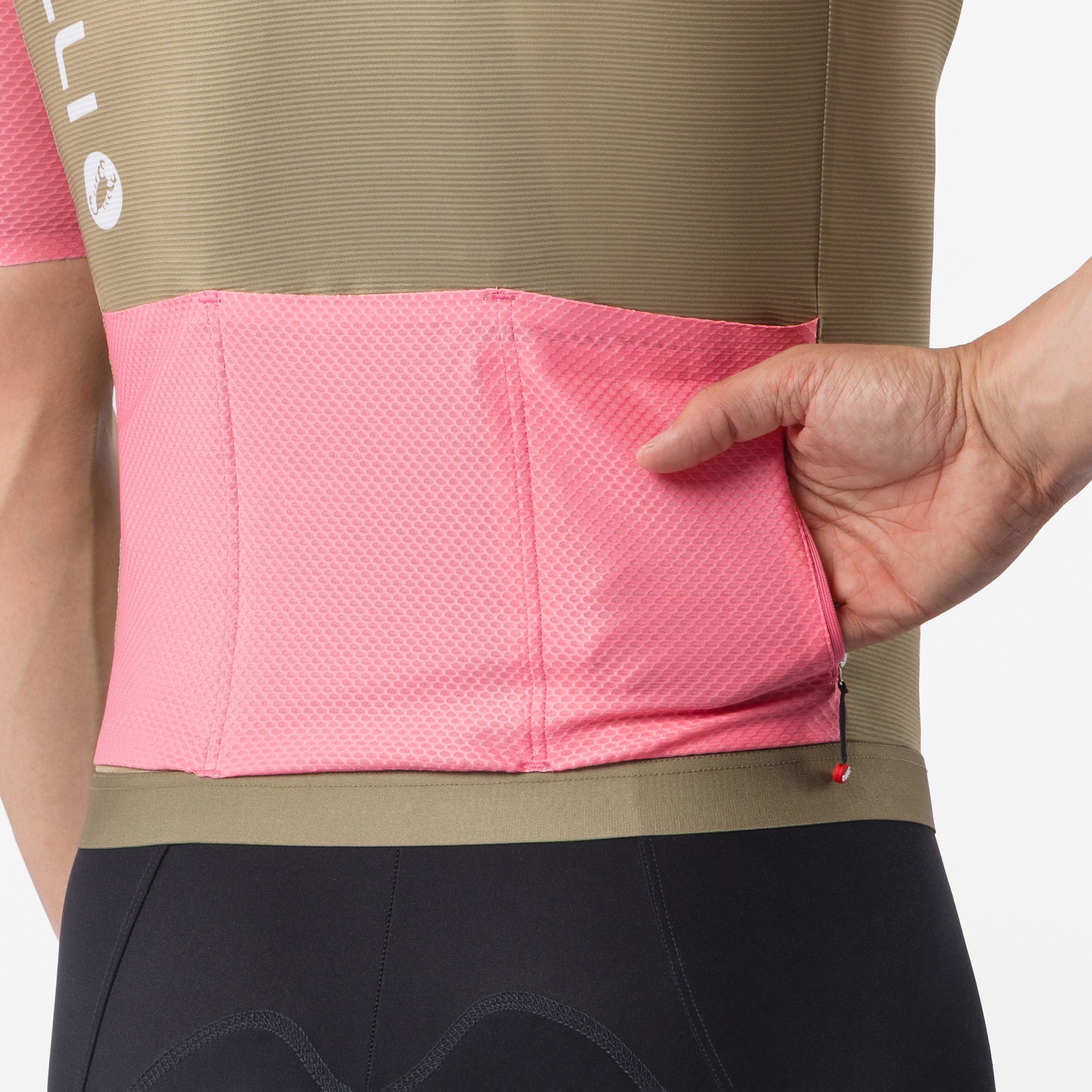 Corretto jersey - elmwood/rosa giro-white - castelli
