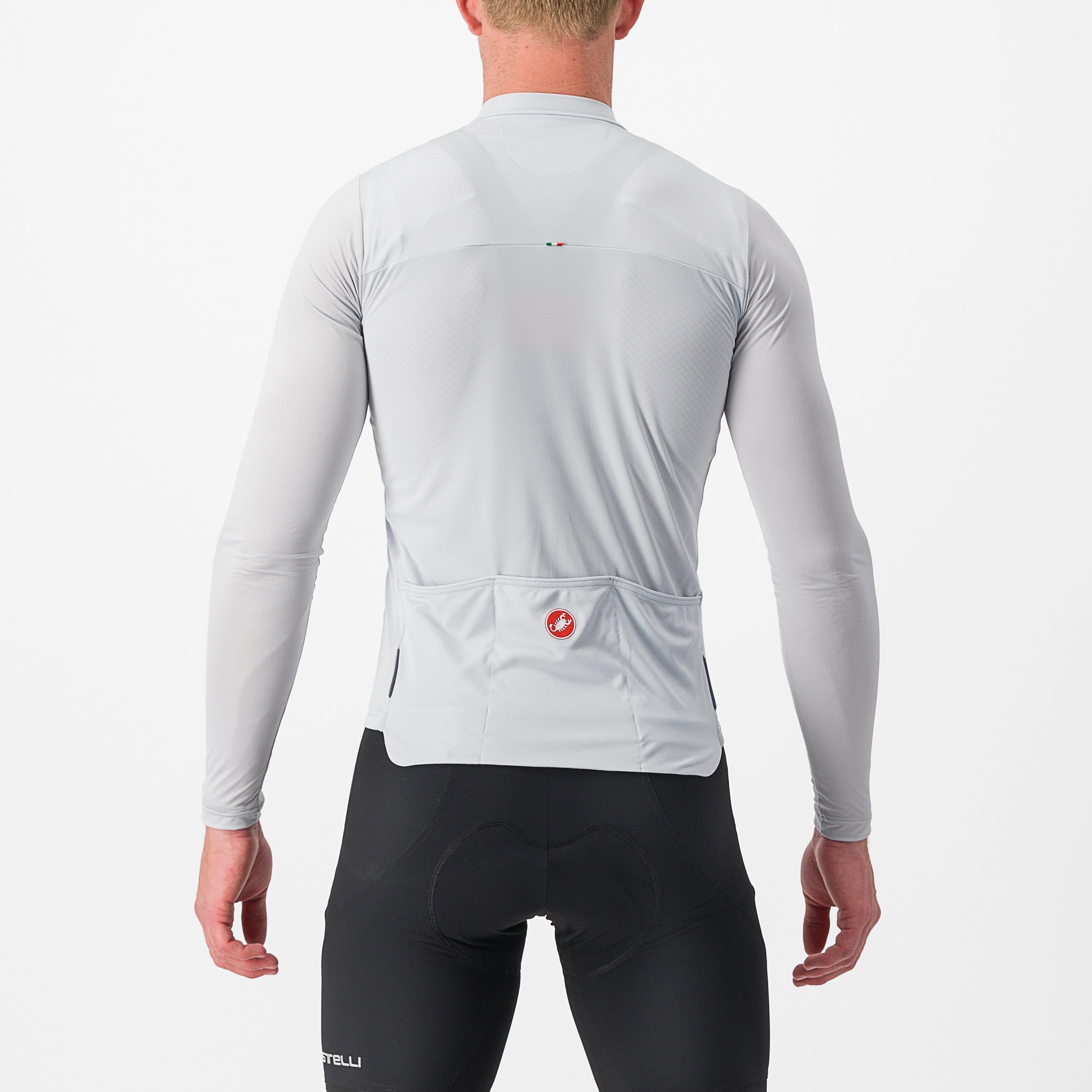 Prologo 7 long sleeve jersey - silver gray/defender green-bor - castelli