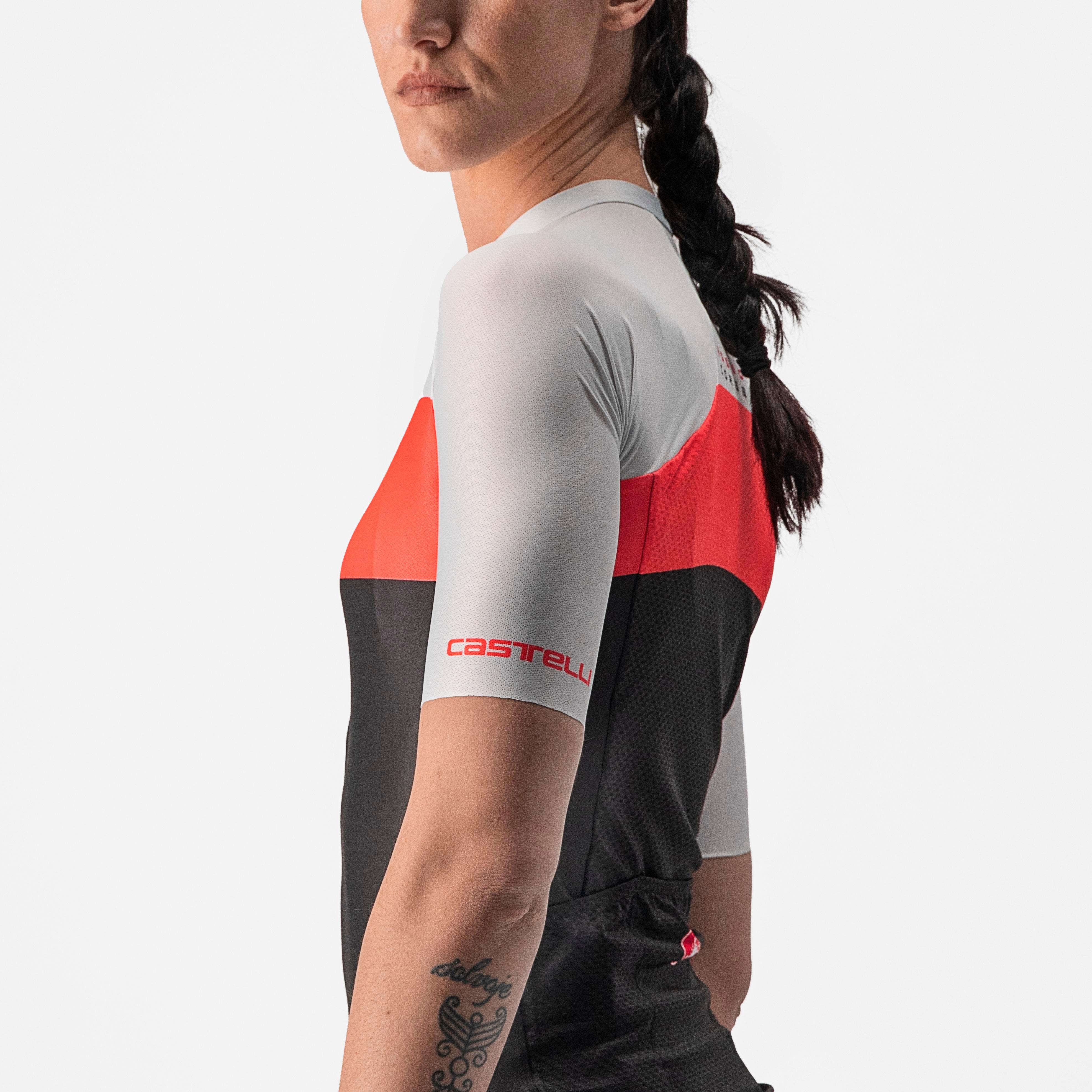 Aero pro w jersey - light black/brilliant pink-sil - castelli