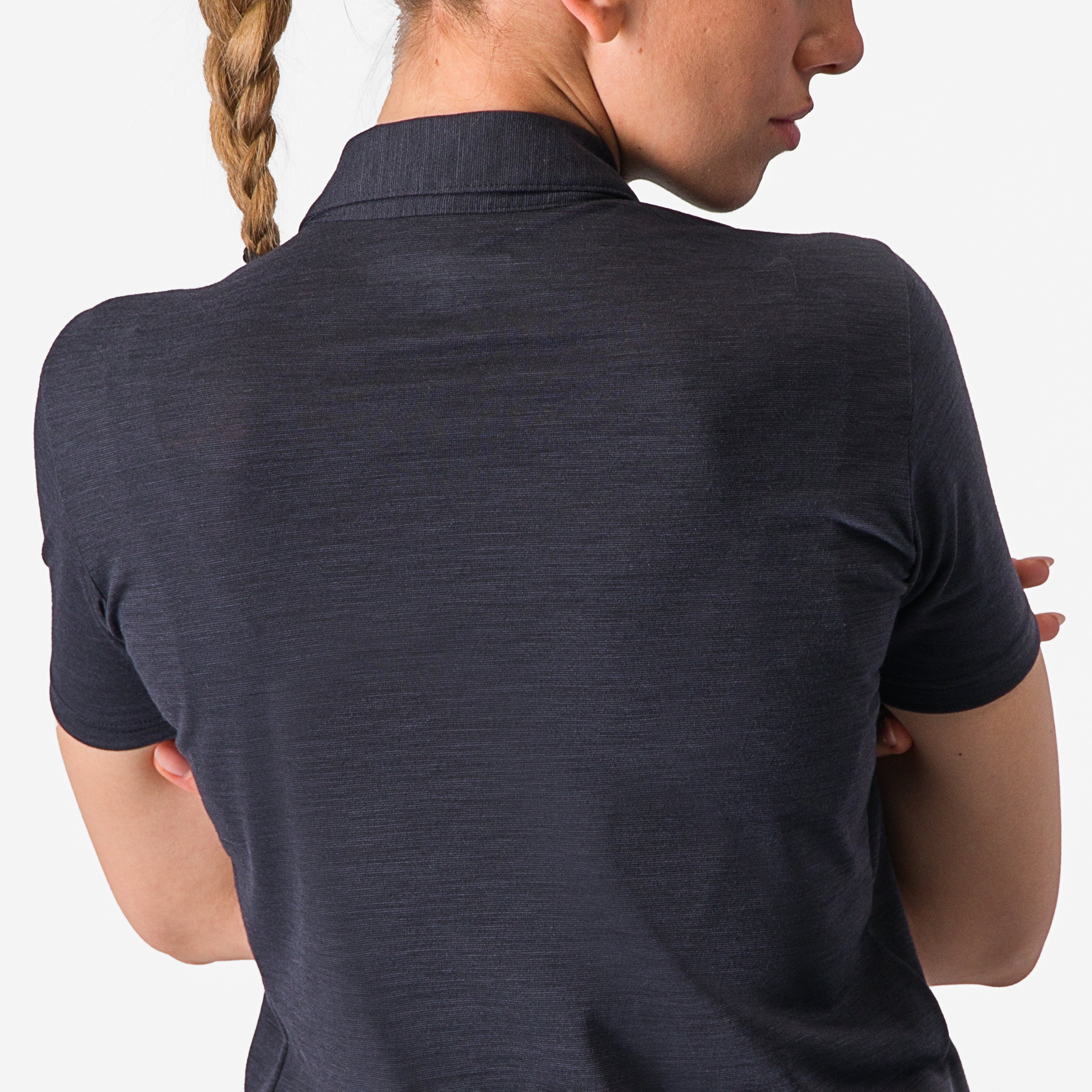 Merino w polo - light black - castelli
