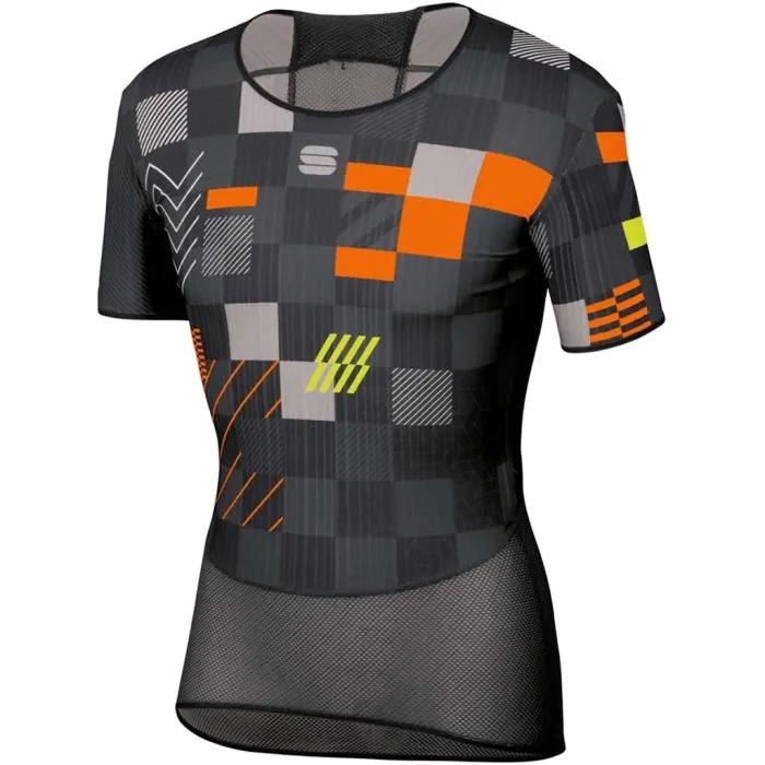 Pro baselayer tee - black anthracite orange sdr - sportful
