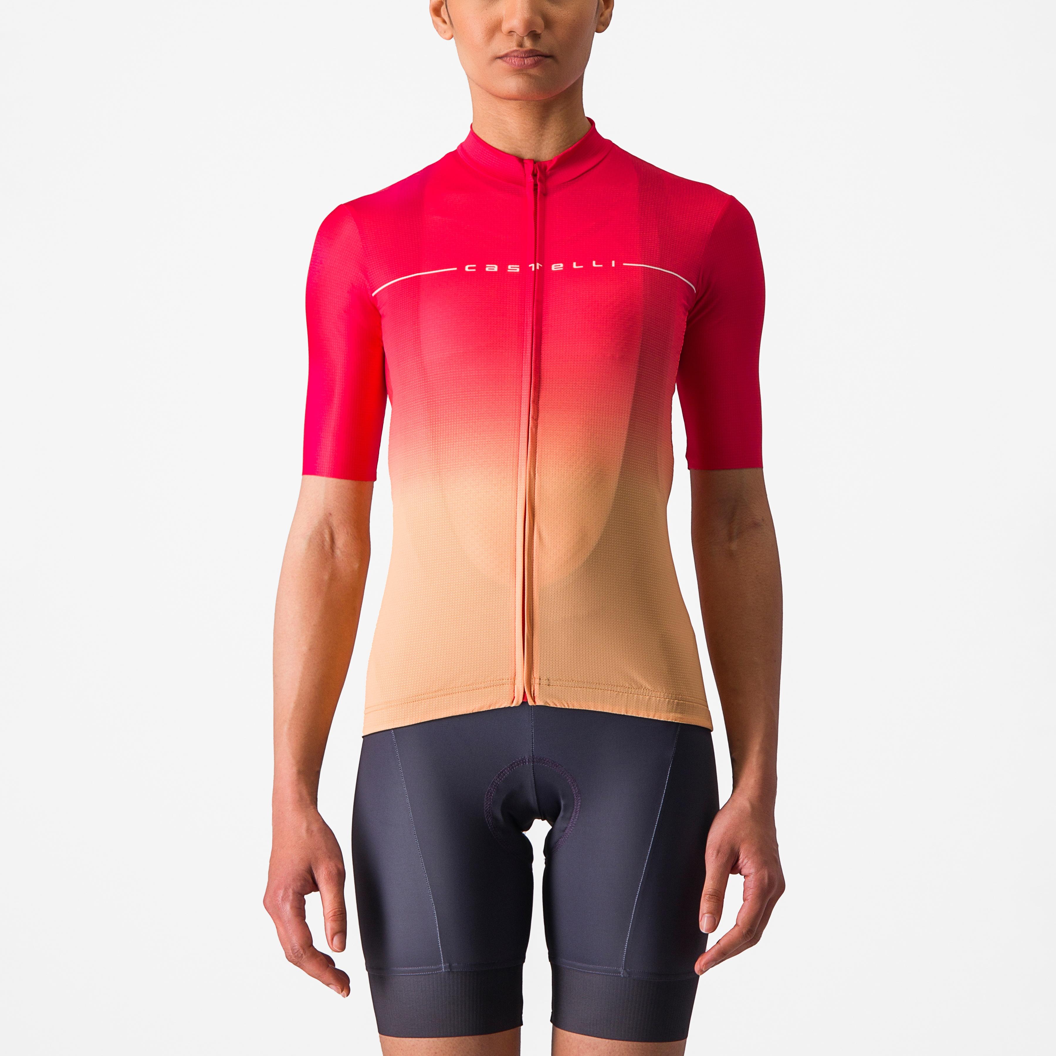 Salita jersey - hibiscus/soft orange-white - castelli