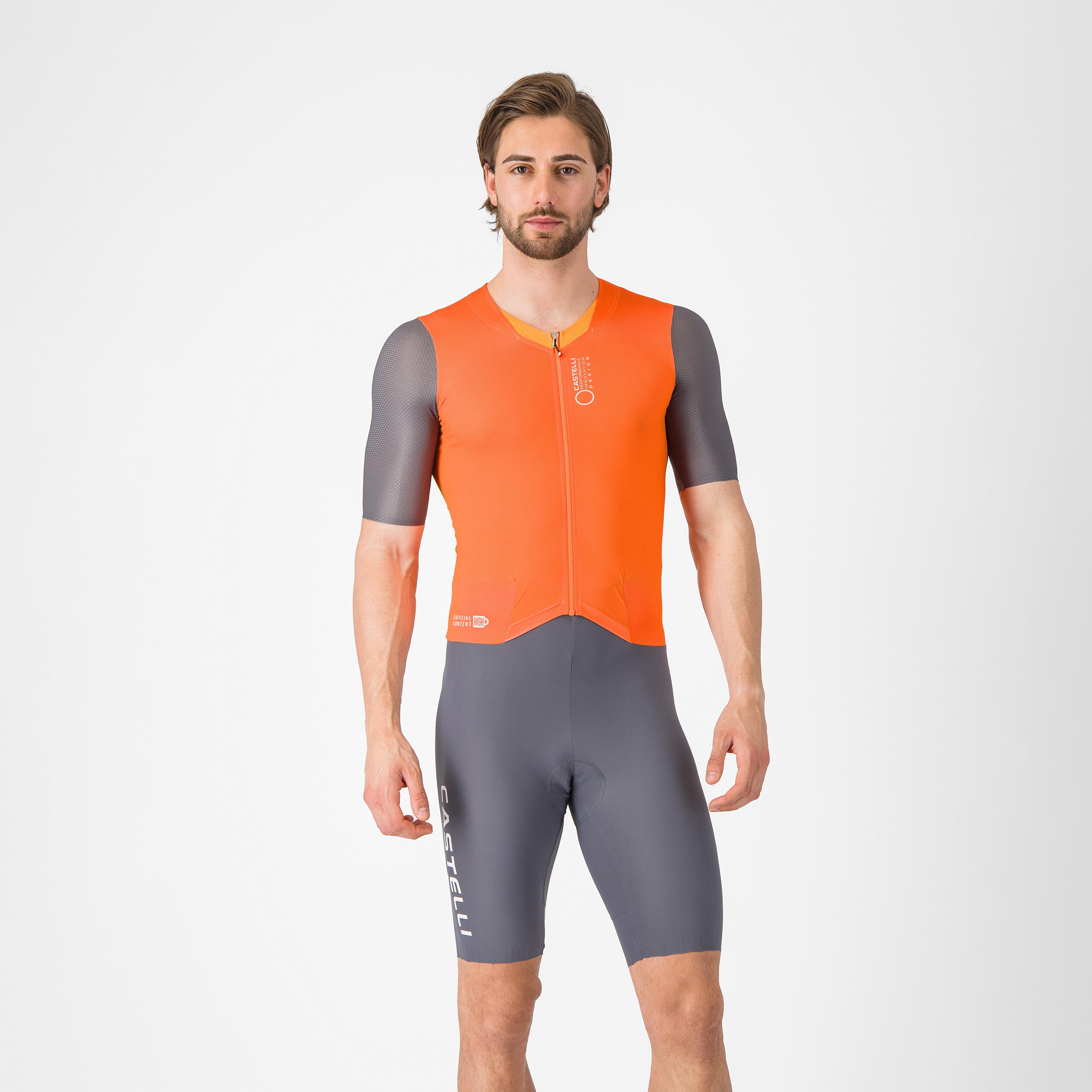 Saturday morning skinsuit - brilliant orange/vivd orange/s - castelli
