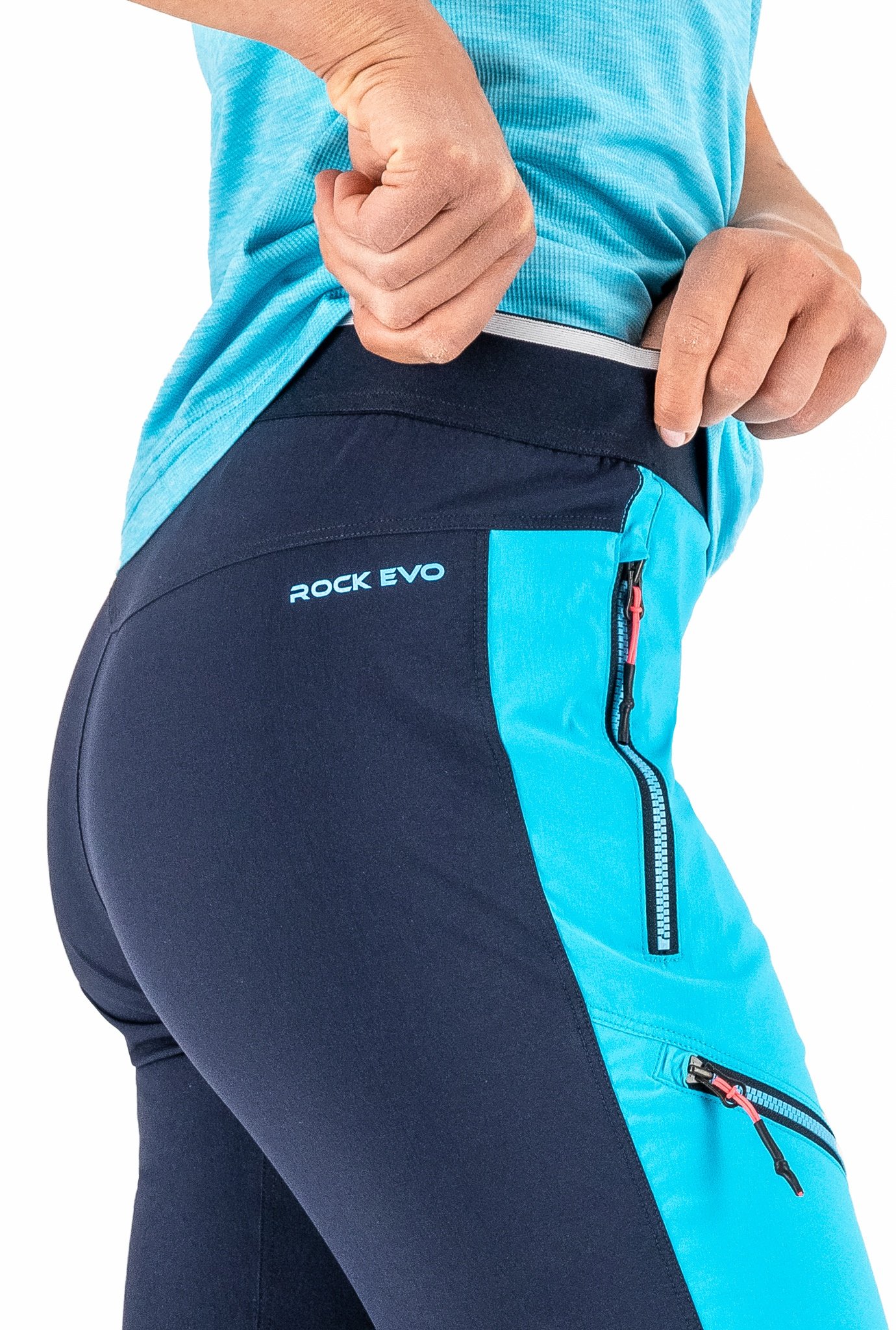 Rock evo w pant - blue atoll/sky captain - karpos