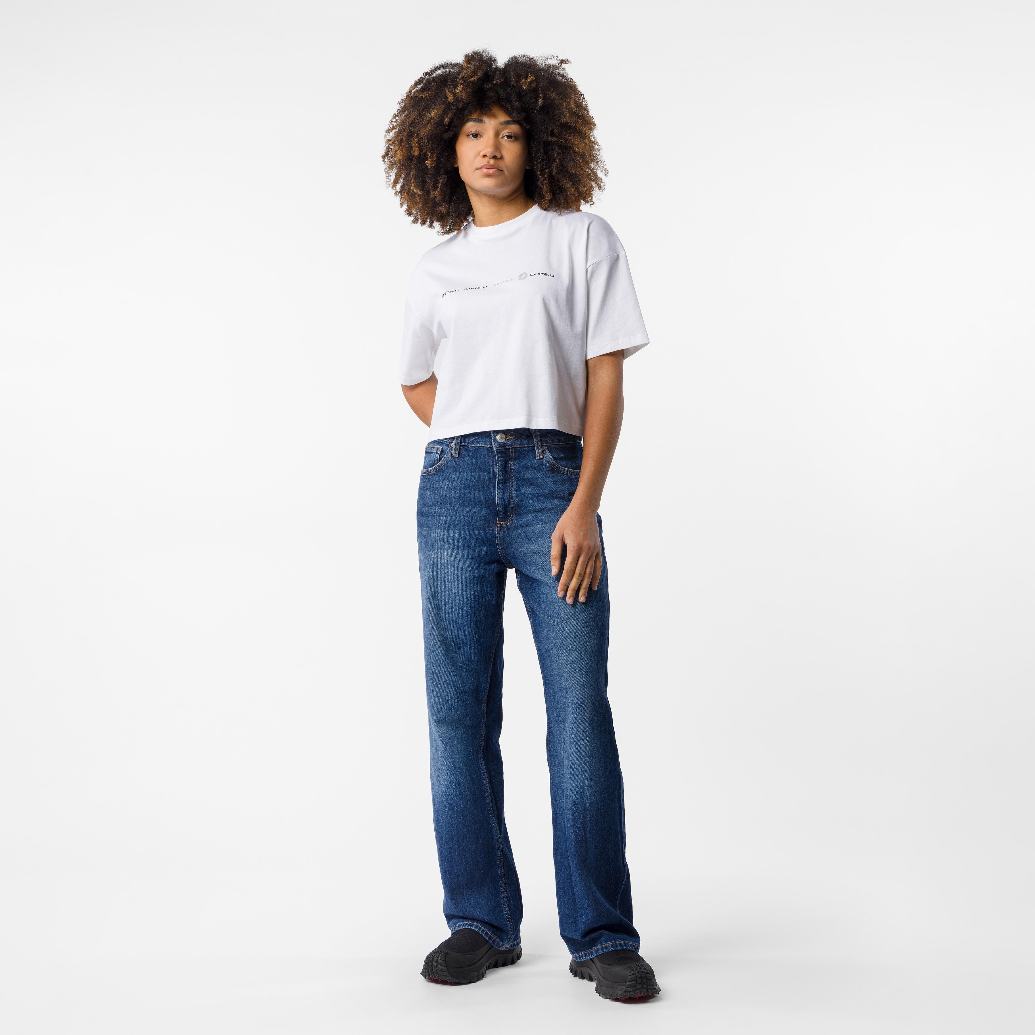 Women's multi logo tee - white - castelli