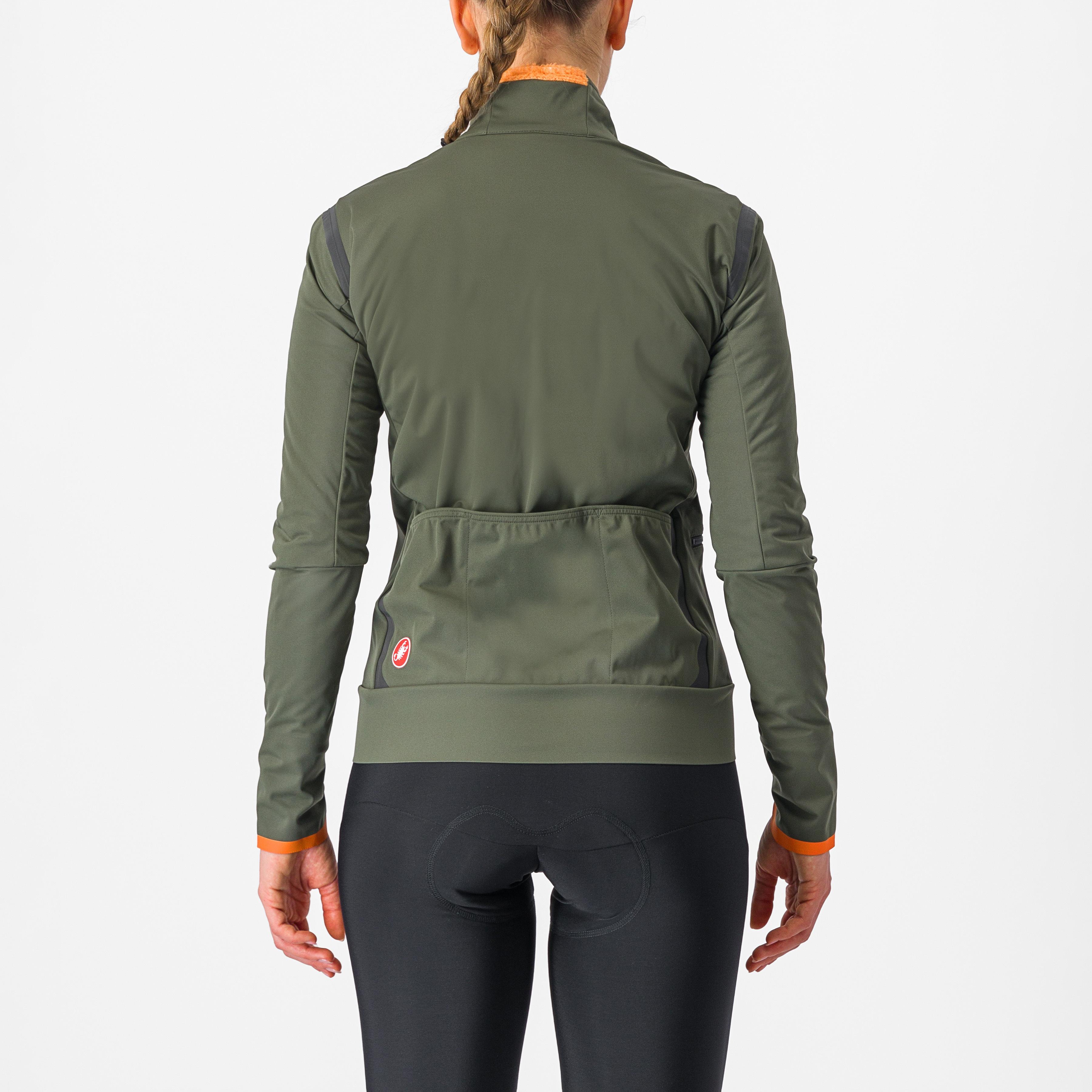 Alpha ultimate insulated w jacket - military green/melon - castelli