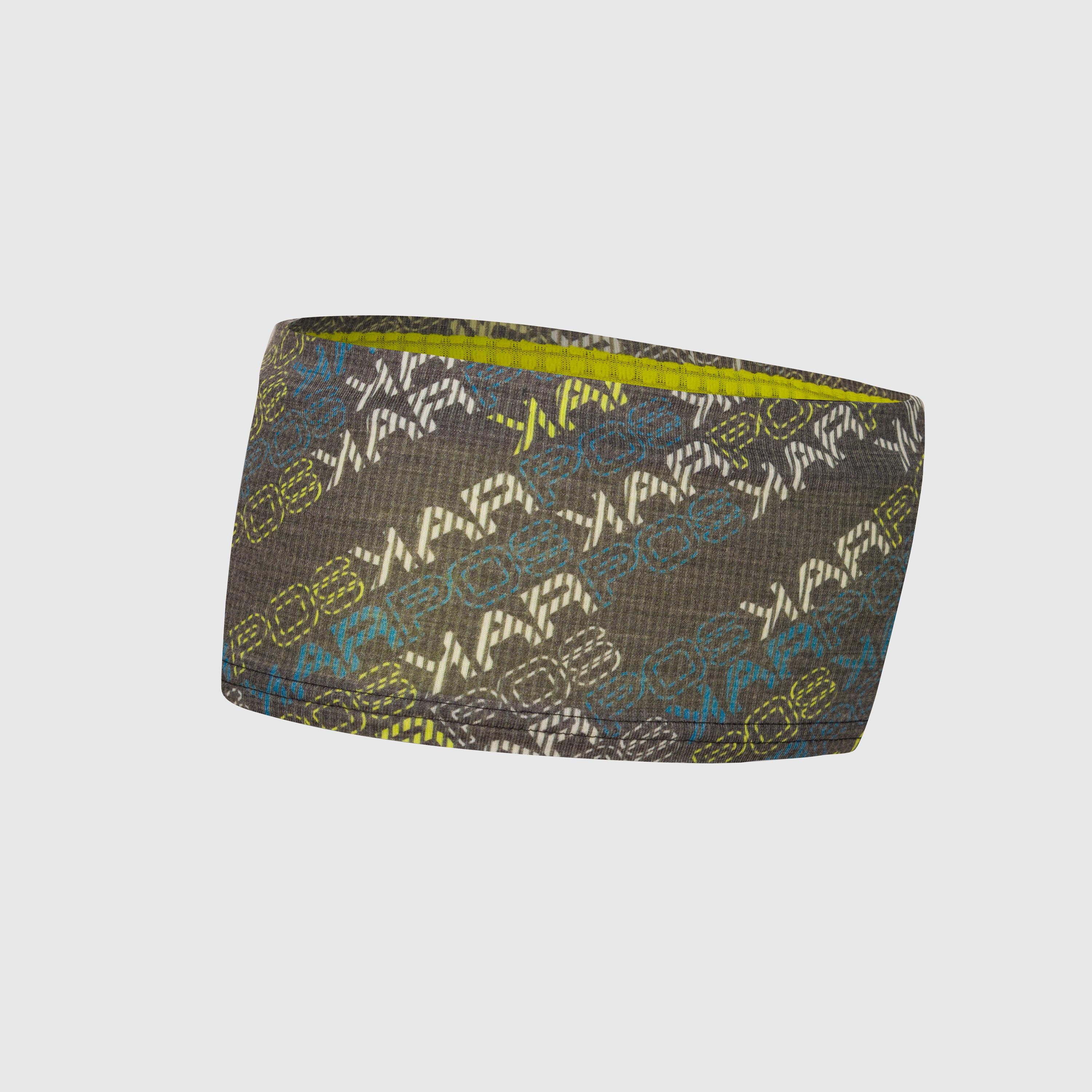 Coppolo merino headband - black/acid lime/deep water - karpos