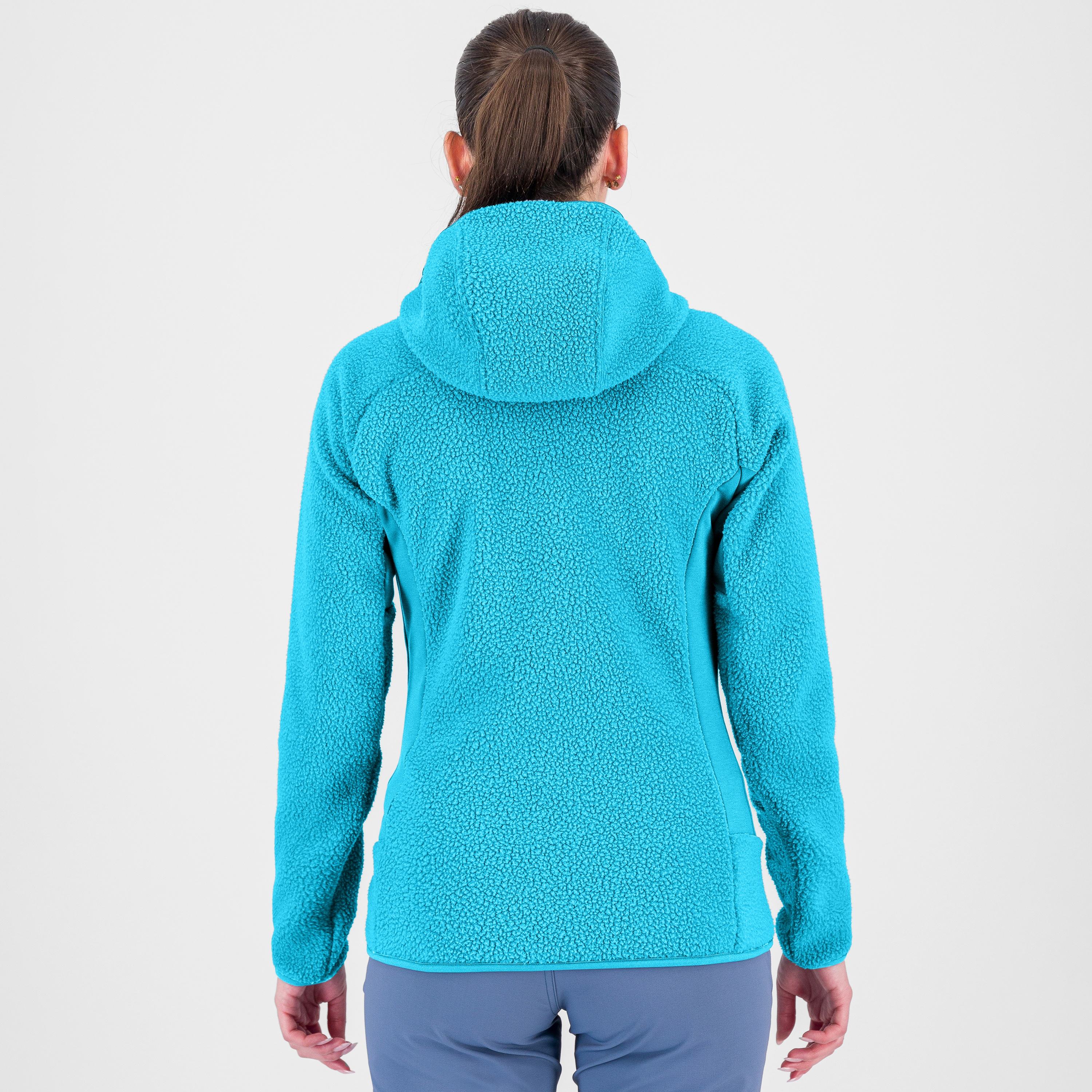 80's hoodie w fleece - blue atoll - karpos