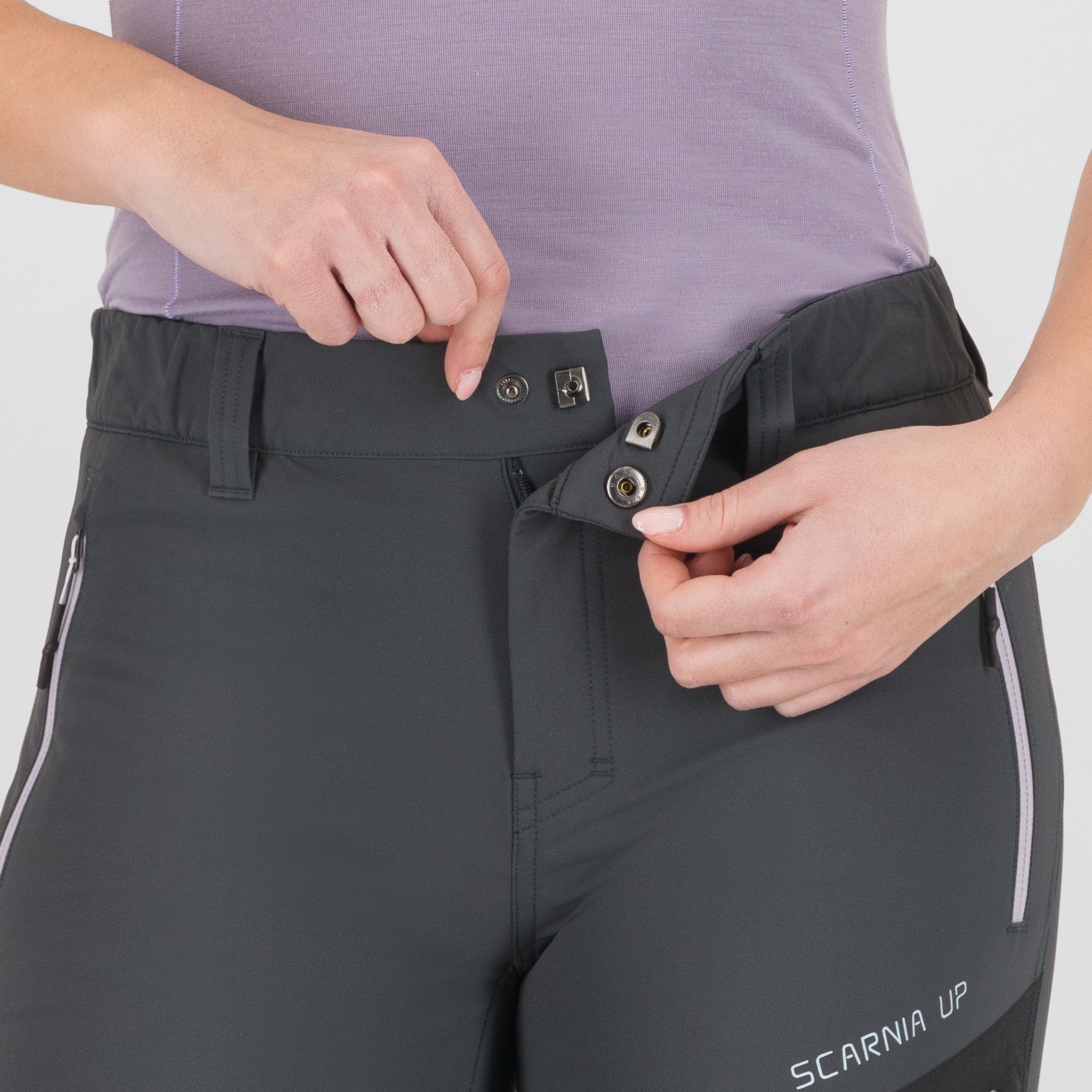 Scarnia up w pants - woodl.gray/lavender - karpos