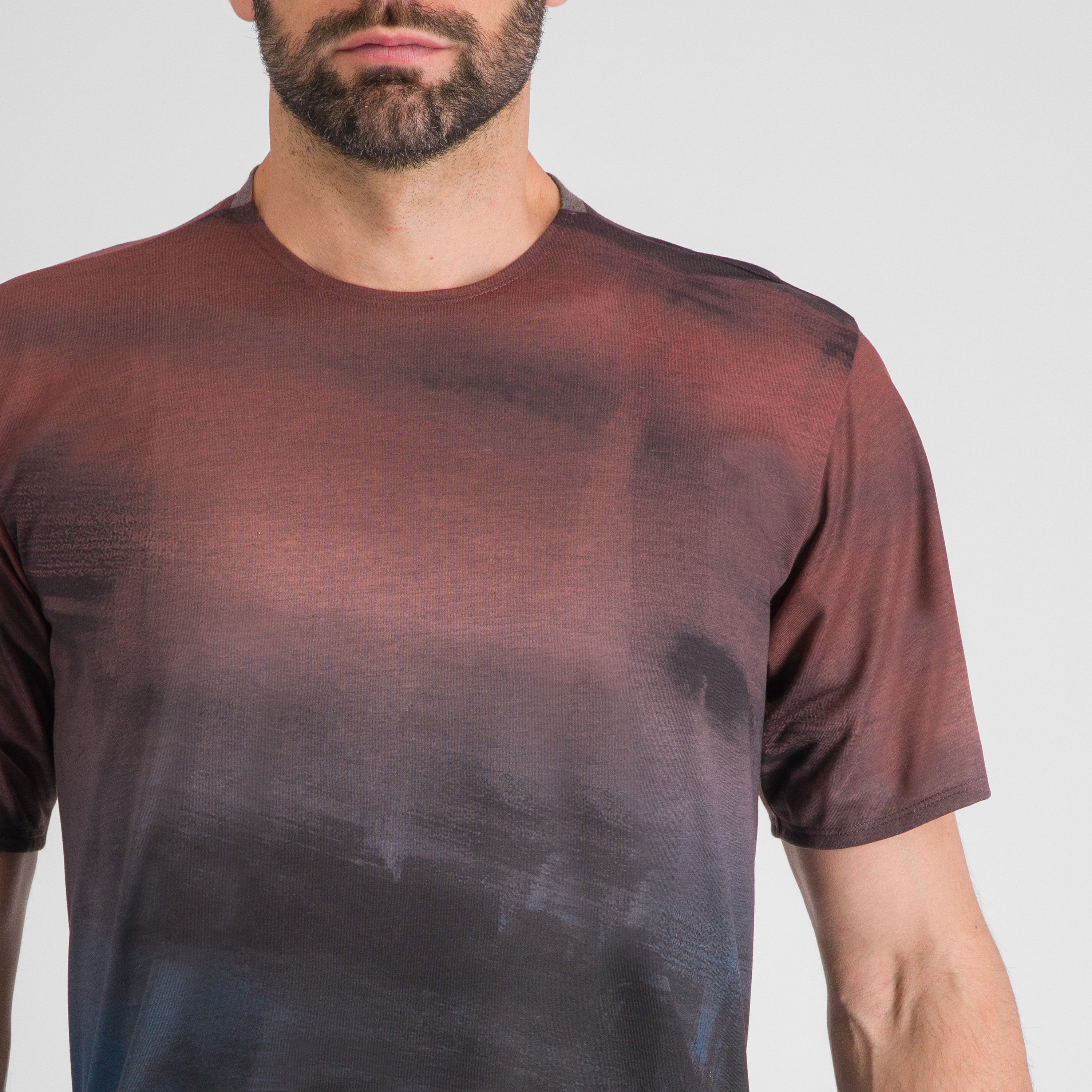 Flow giara tee - berry blue/cayenna red - sportful