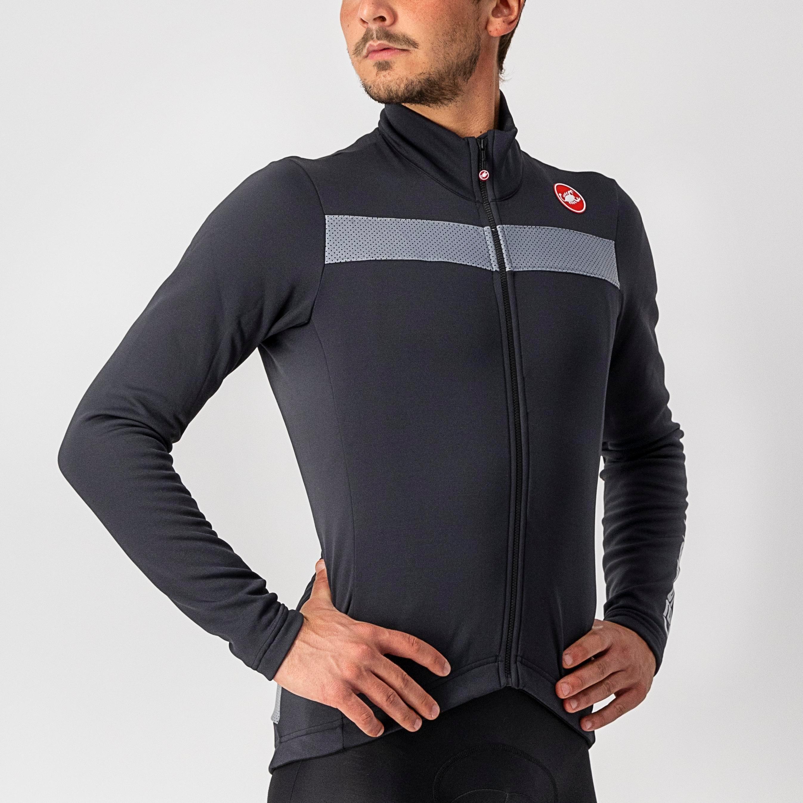 Puro 3 jersey fz - light black/silver reflex - castelli