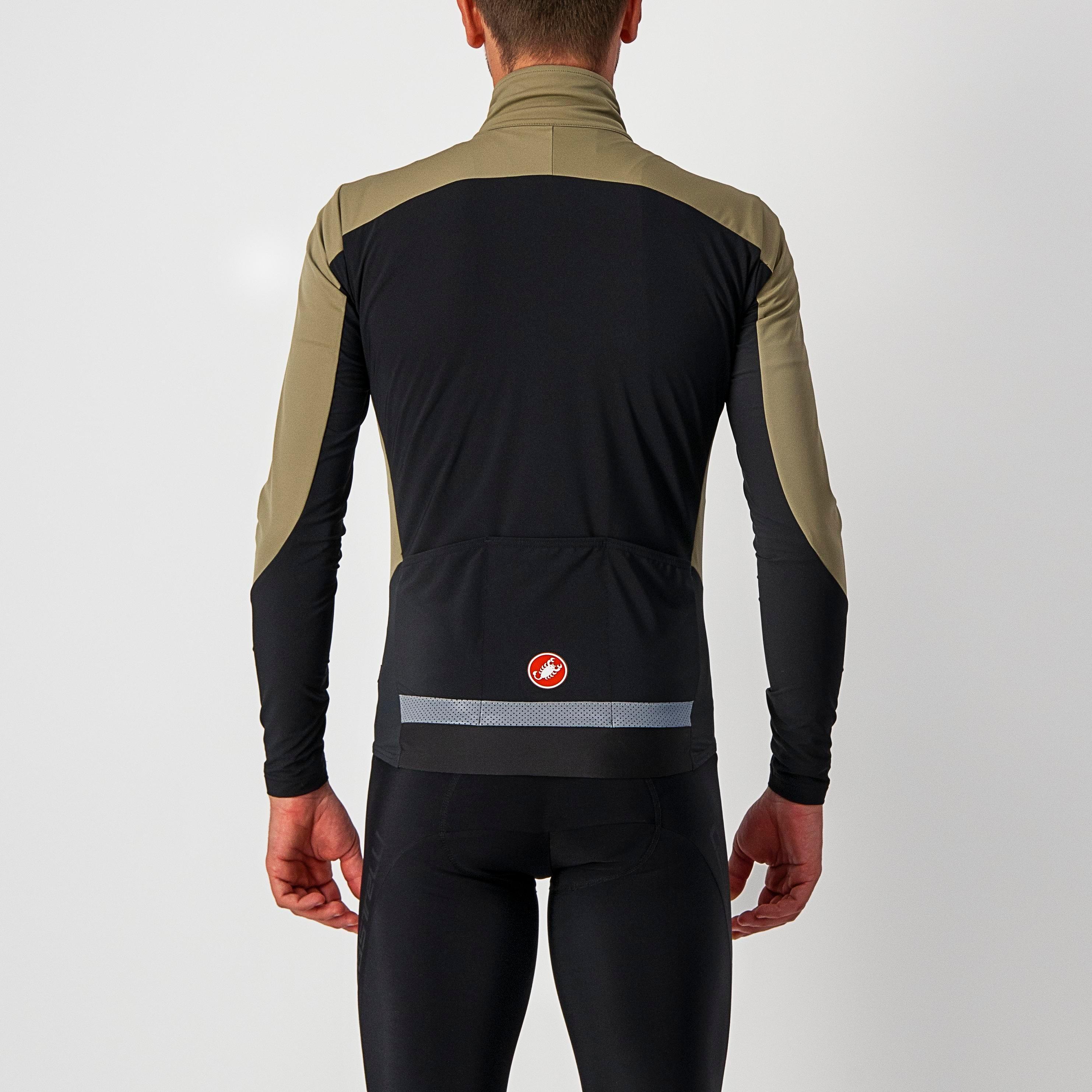 Beta ros jacket - olive green/black-fiery red - castelli