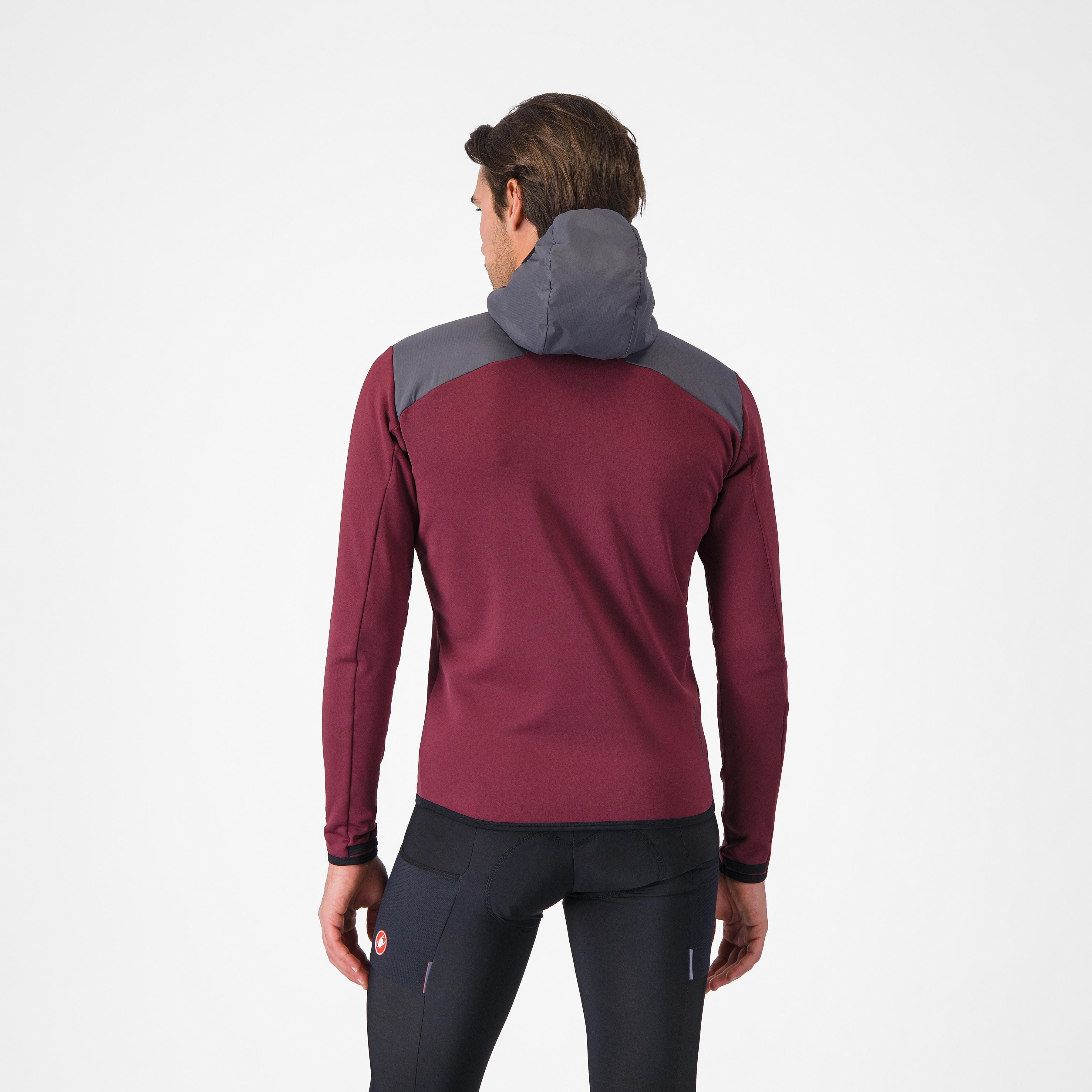 Unltd roam hoodie - bordeaux/lead gray - castelli