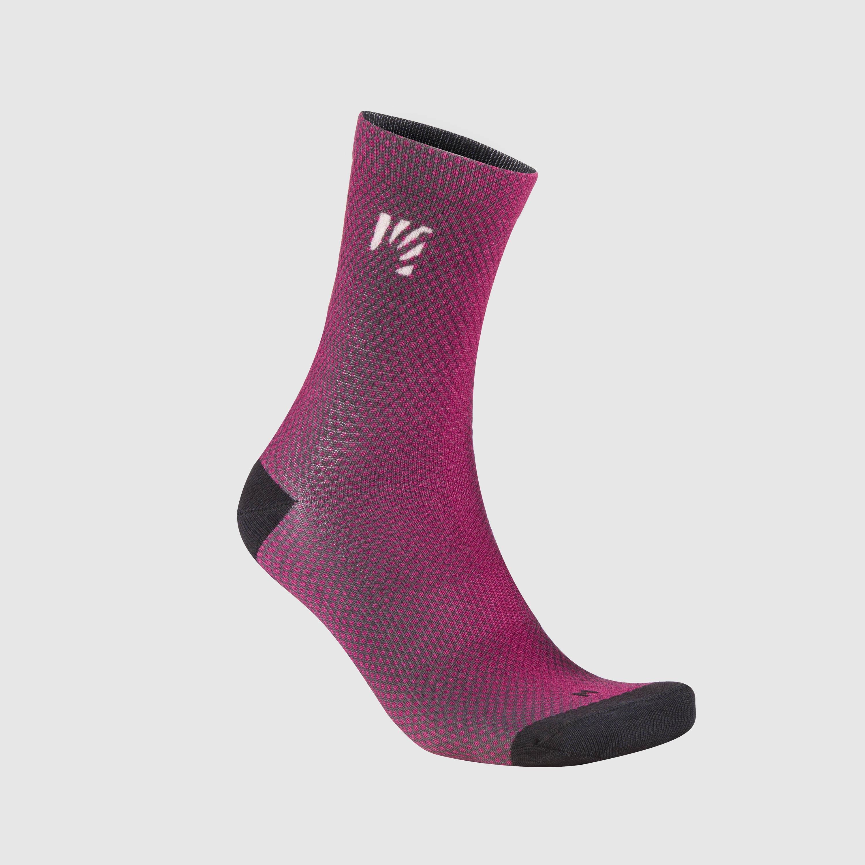 Logo print w socks - beet red/vulcan/pristine - karpos