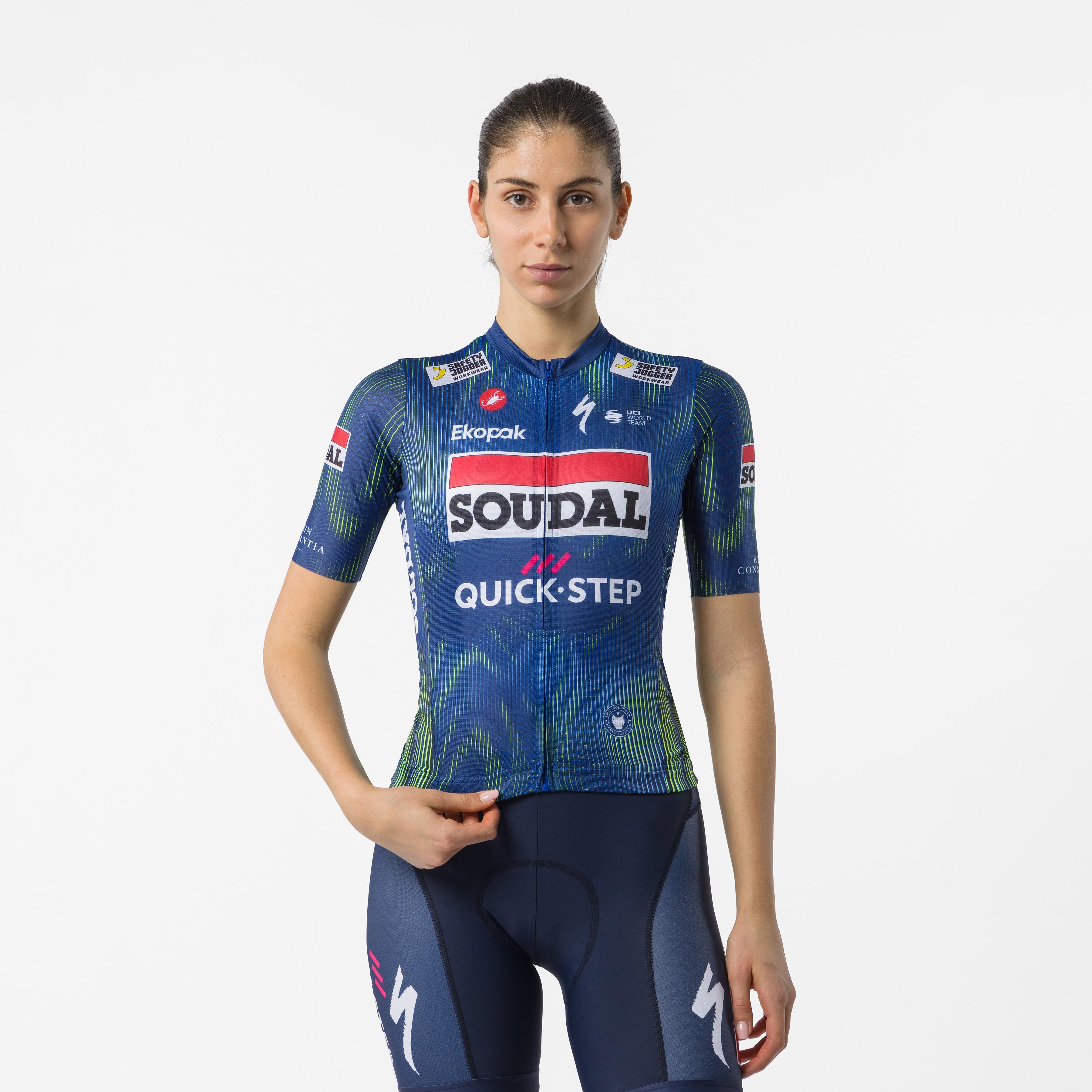 Competizione 4 w jersey - blue/electric lime - castelli