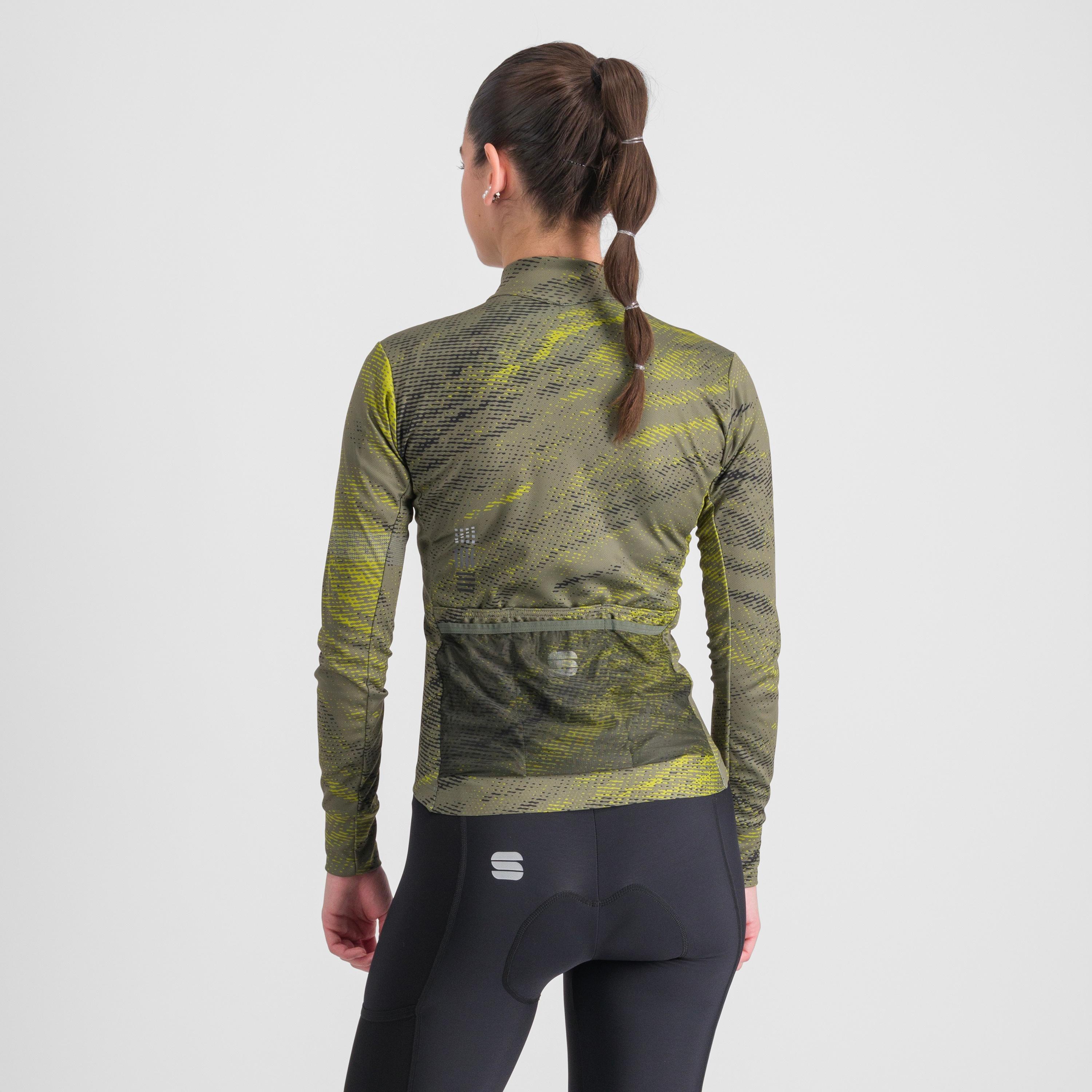 Cliff supergiara w thermal jersey - beetle guacamole black - sportful
