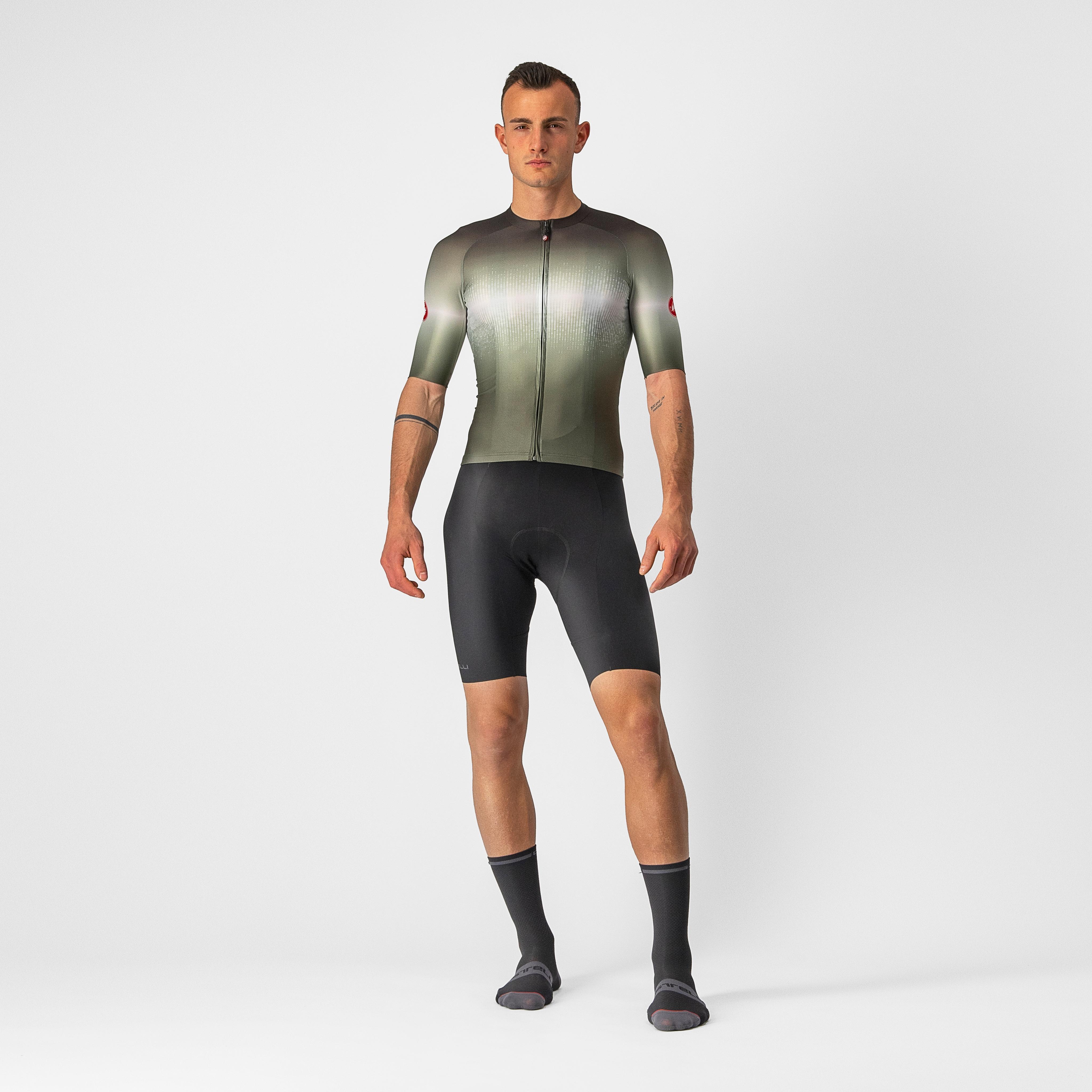 Aero race 6.0 jersey - military green/light black - castelli