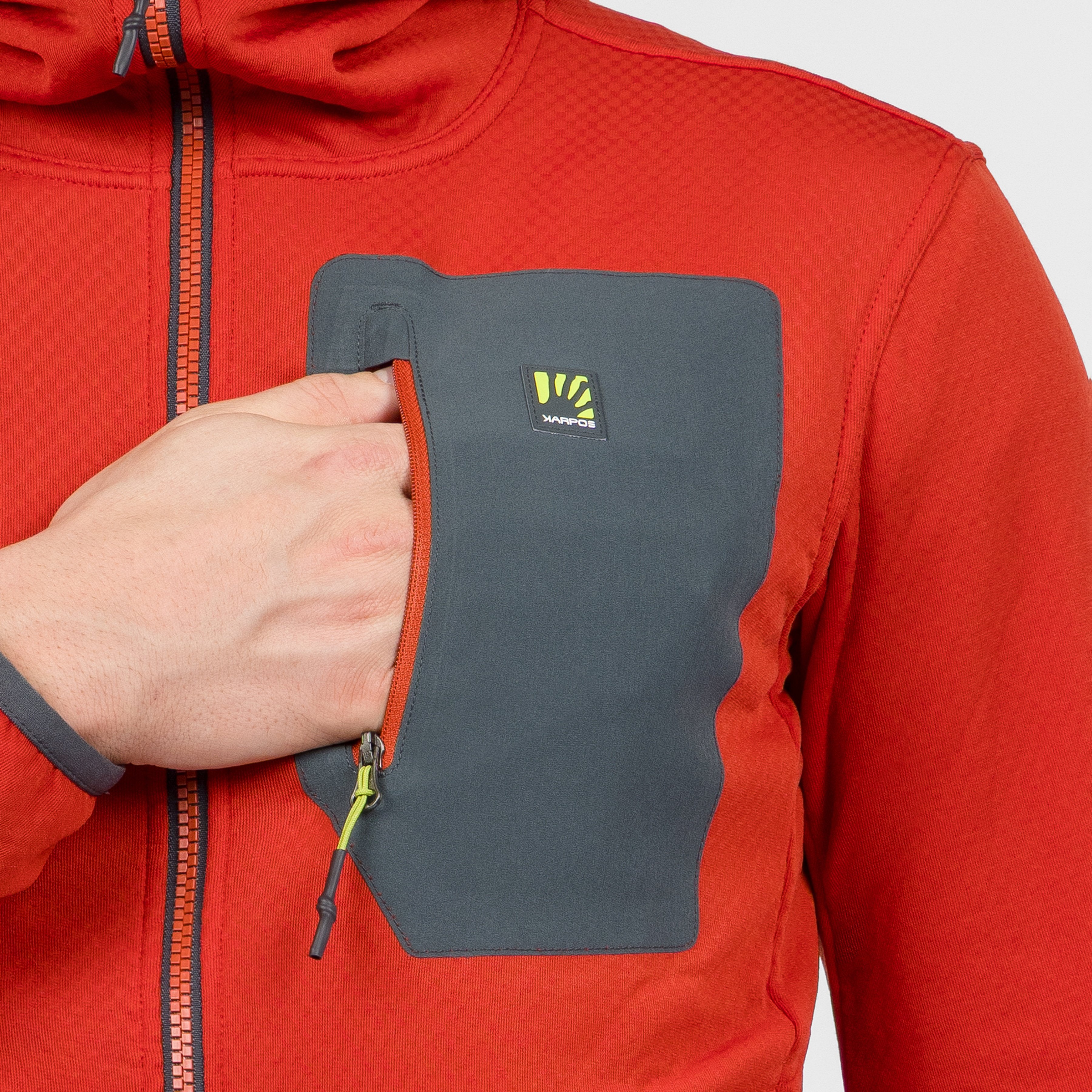 Antermoia hoodie fleece - fire - karpos