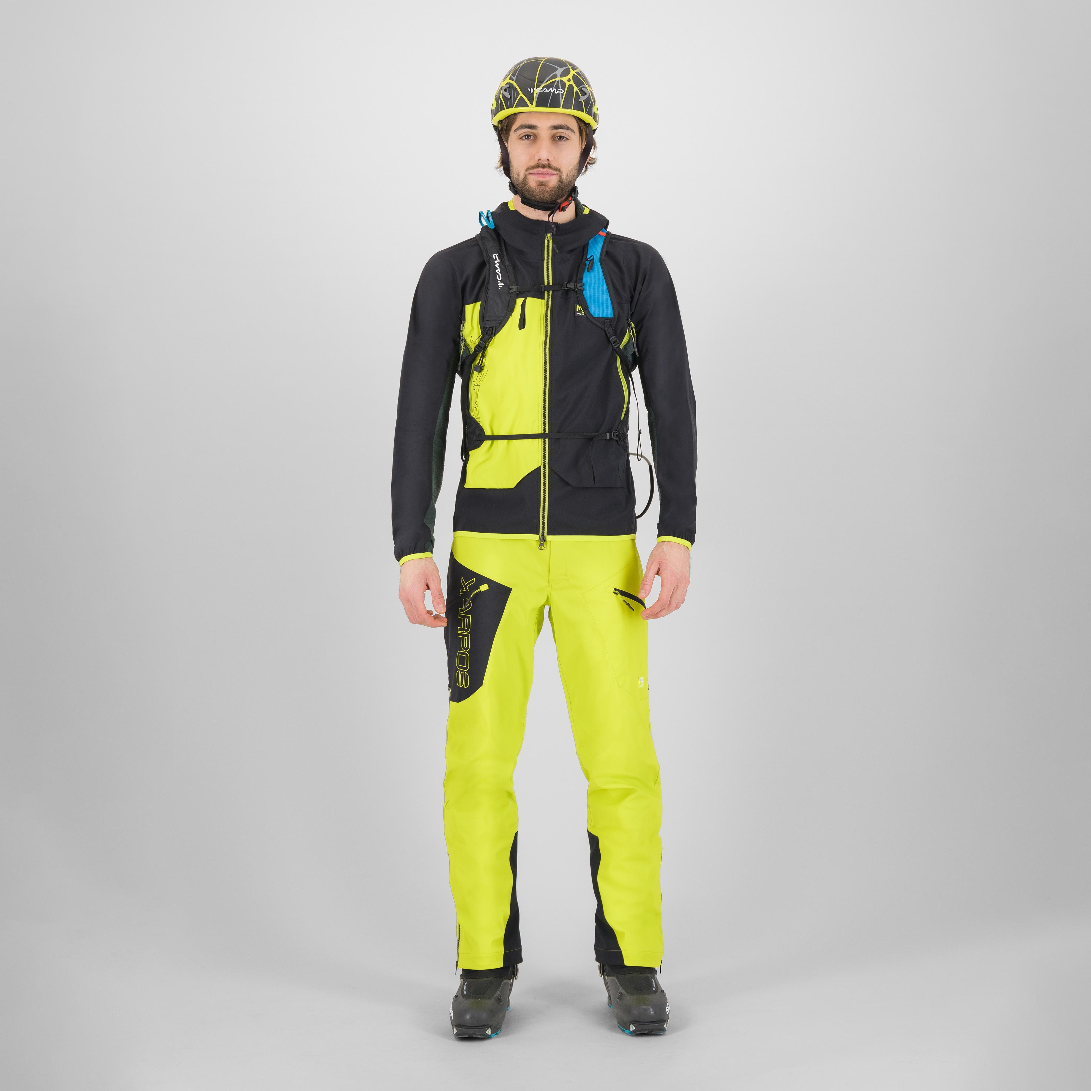 Pizzo bianco jacket - black/woodl.gray/acid lime - karpos