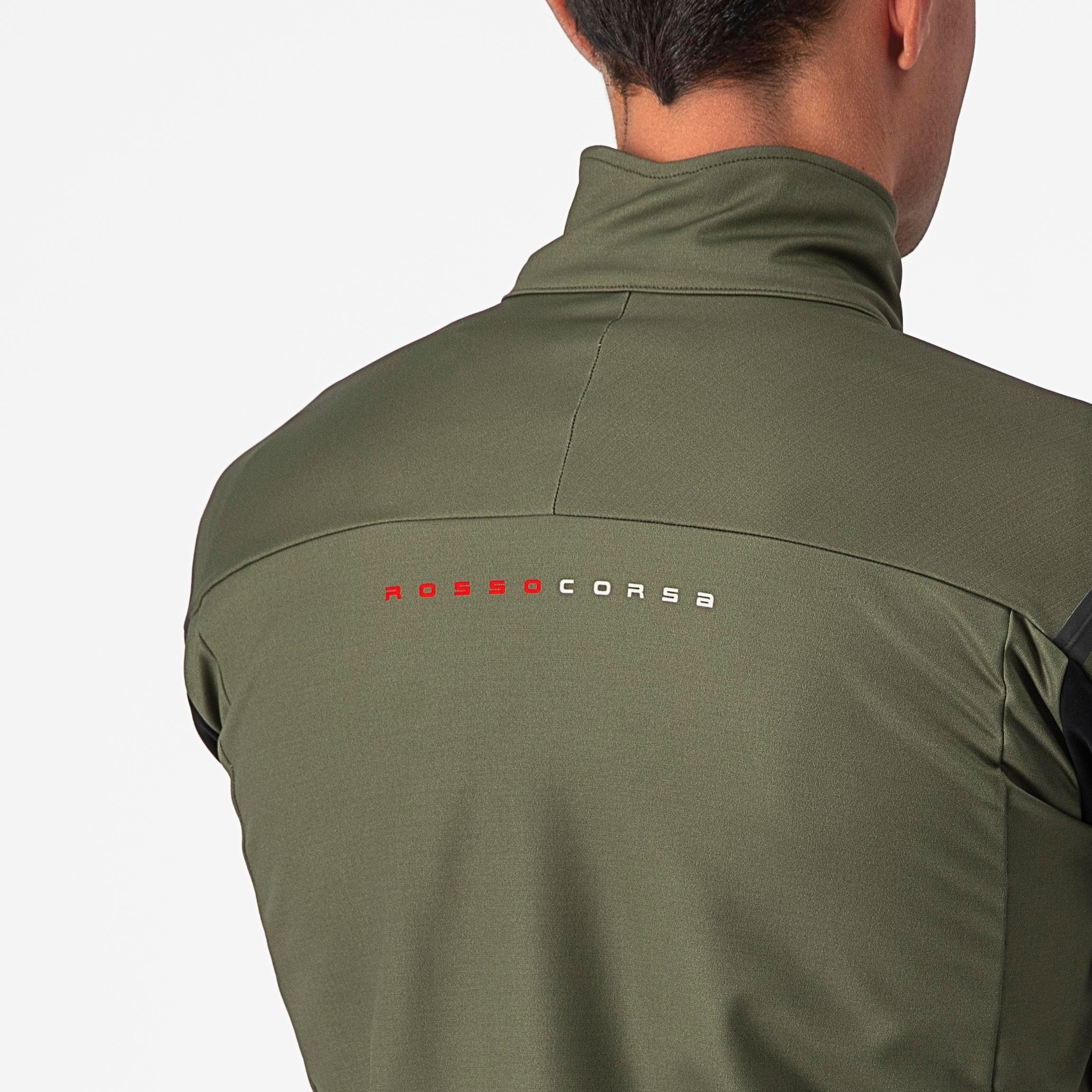 Unlimited perfetto ros 2 jacket - military green/goldenrod - castelli