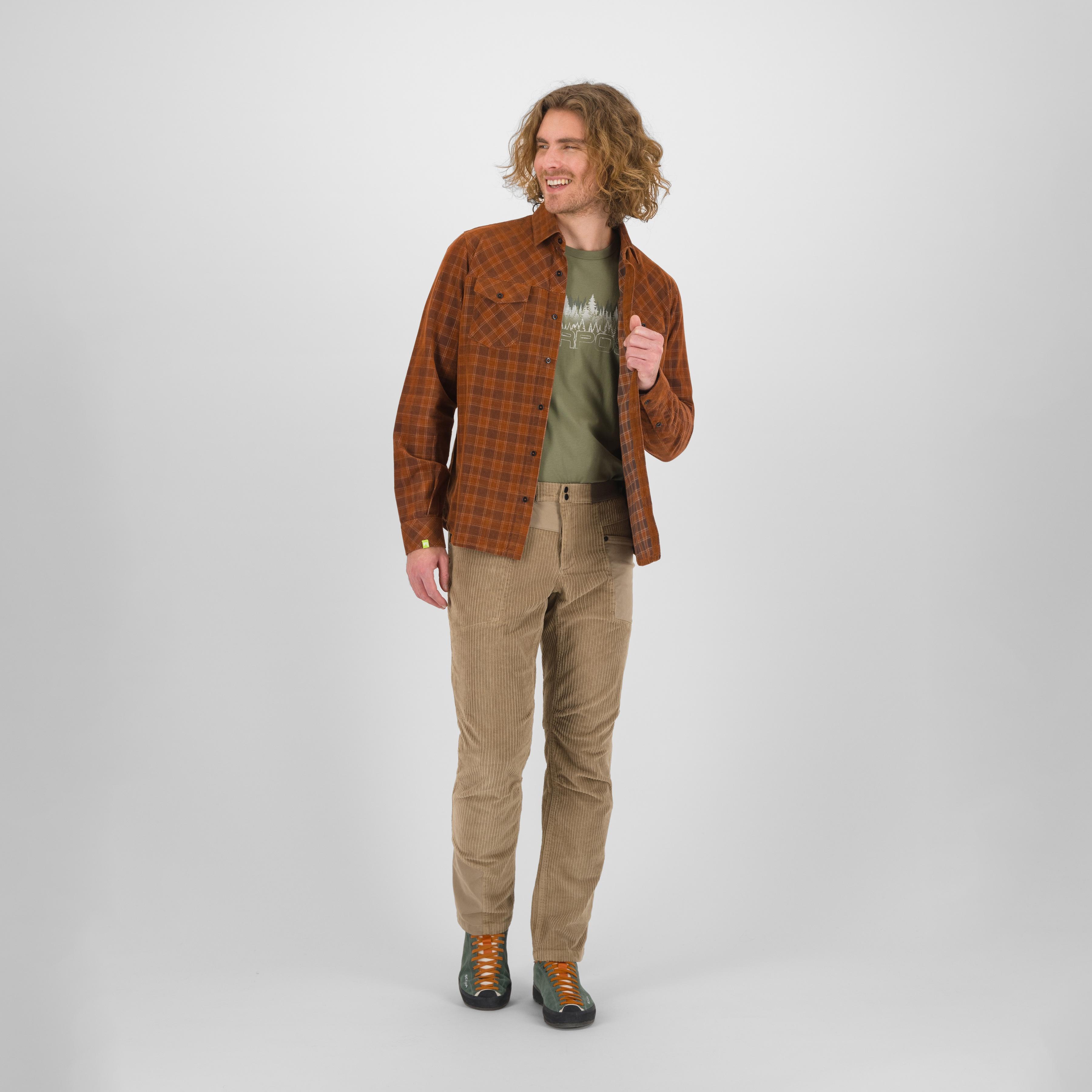 Martora velvet shirt - mahogany/carbon - karpos