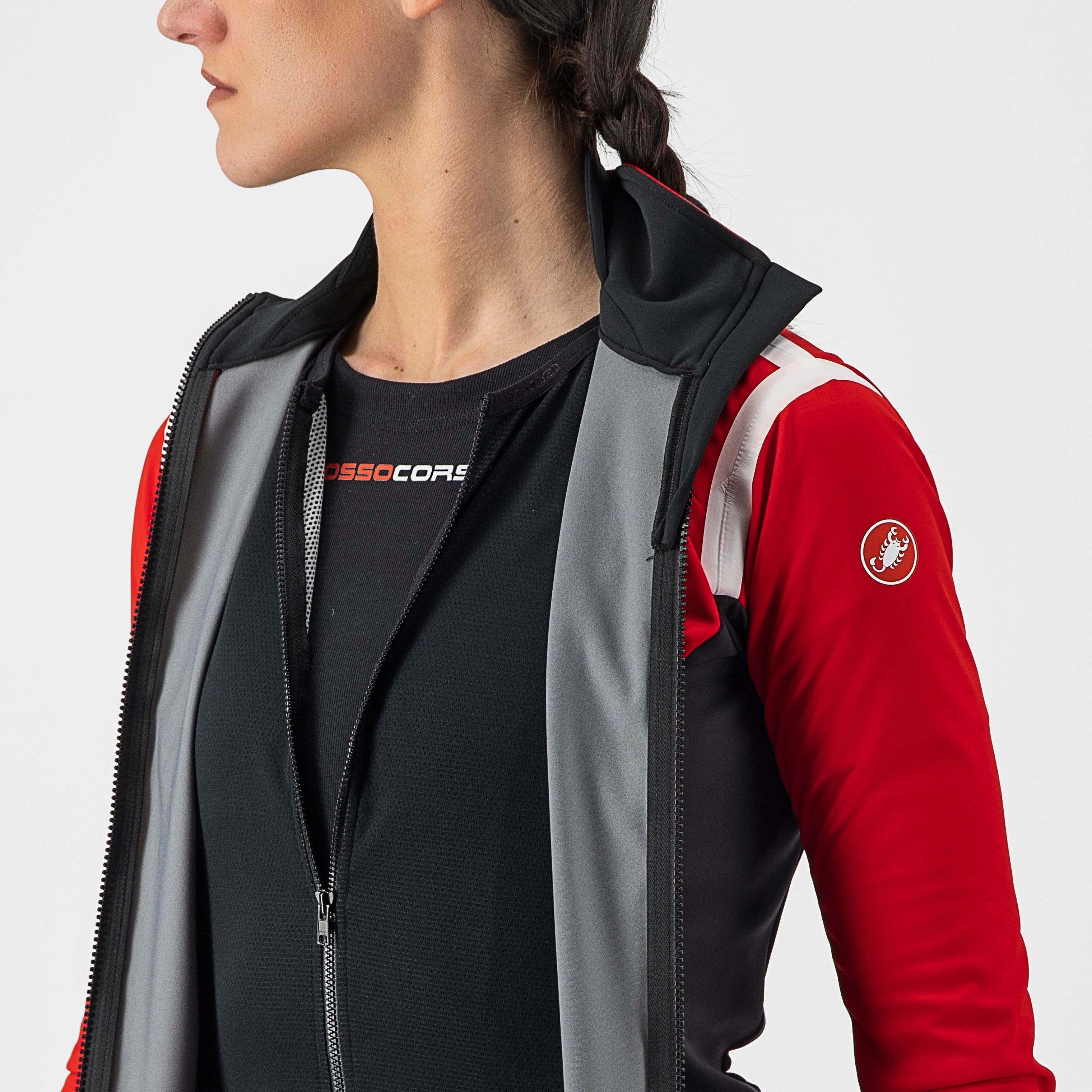 Alpha ros 2 w light jacket - red/black-white - castelli