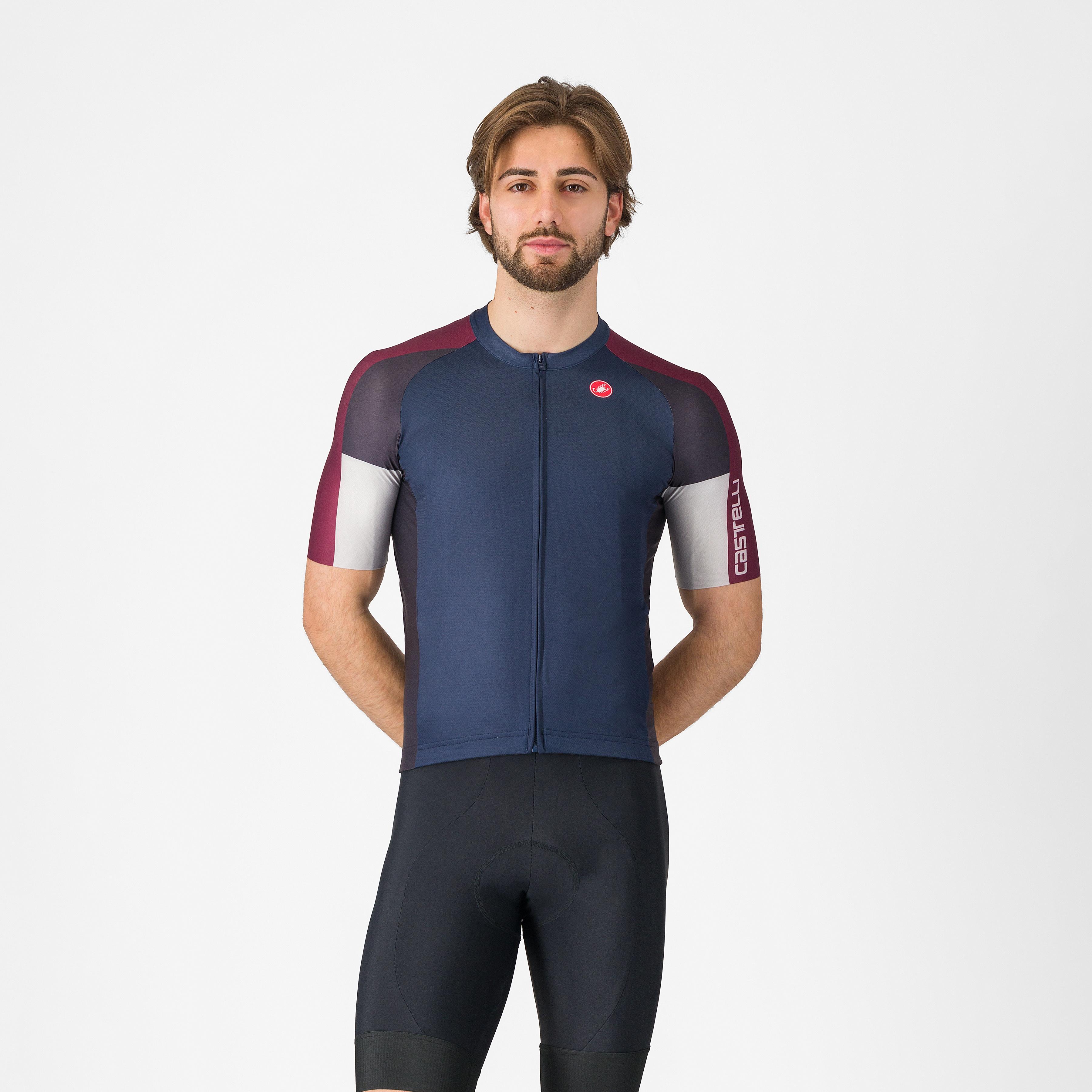 Entrata 6 jersey - belgian blue/deep bordeaux-sil - castelli
