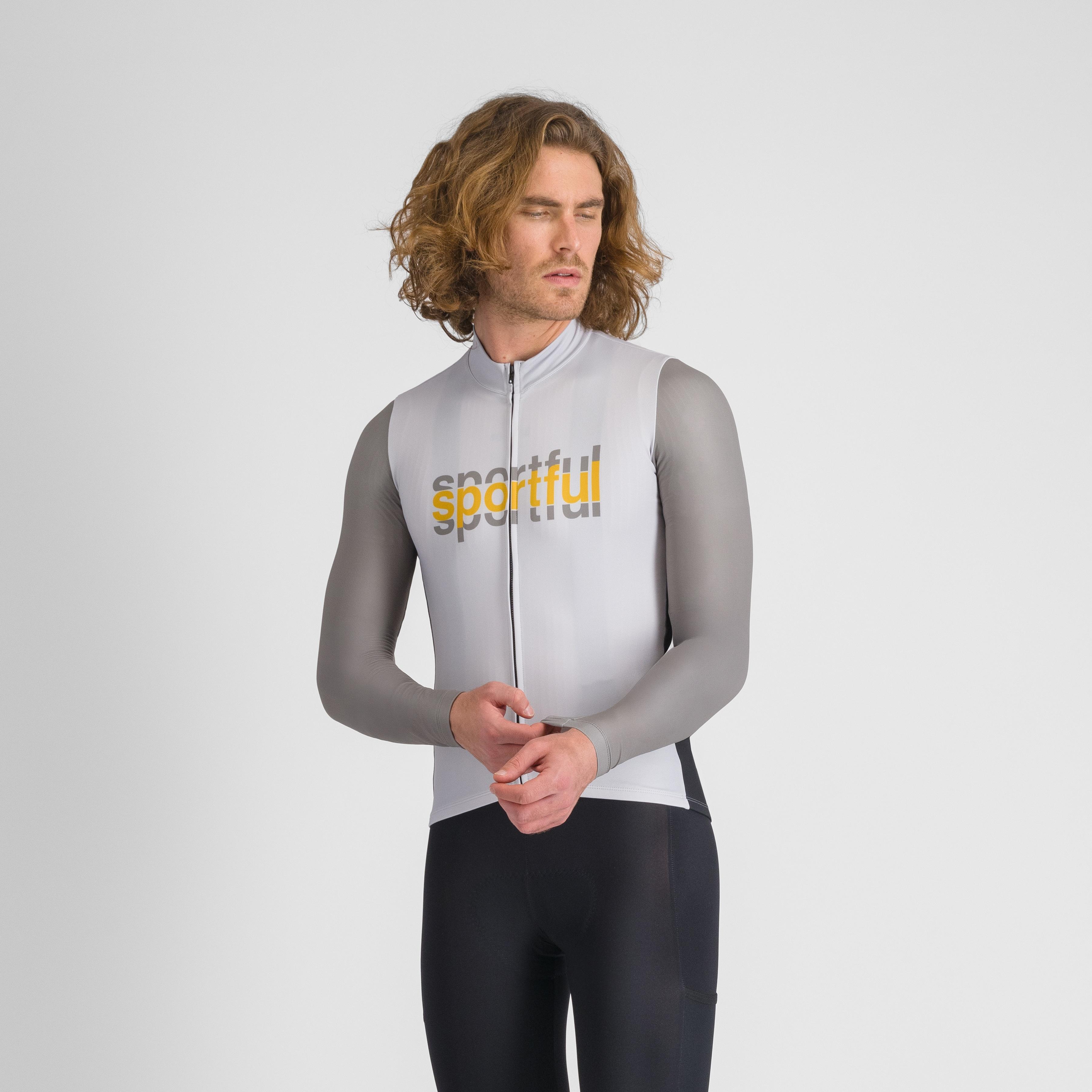 Supergiara logo thermal jersey - stone grey - sportful