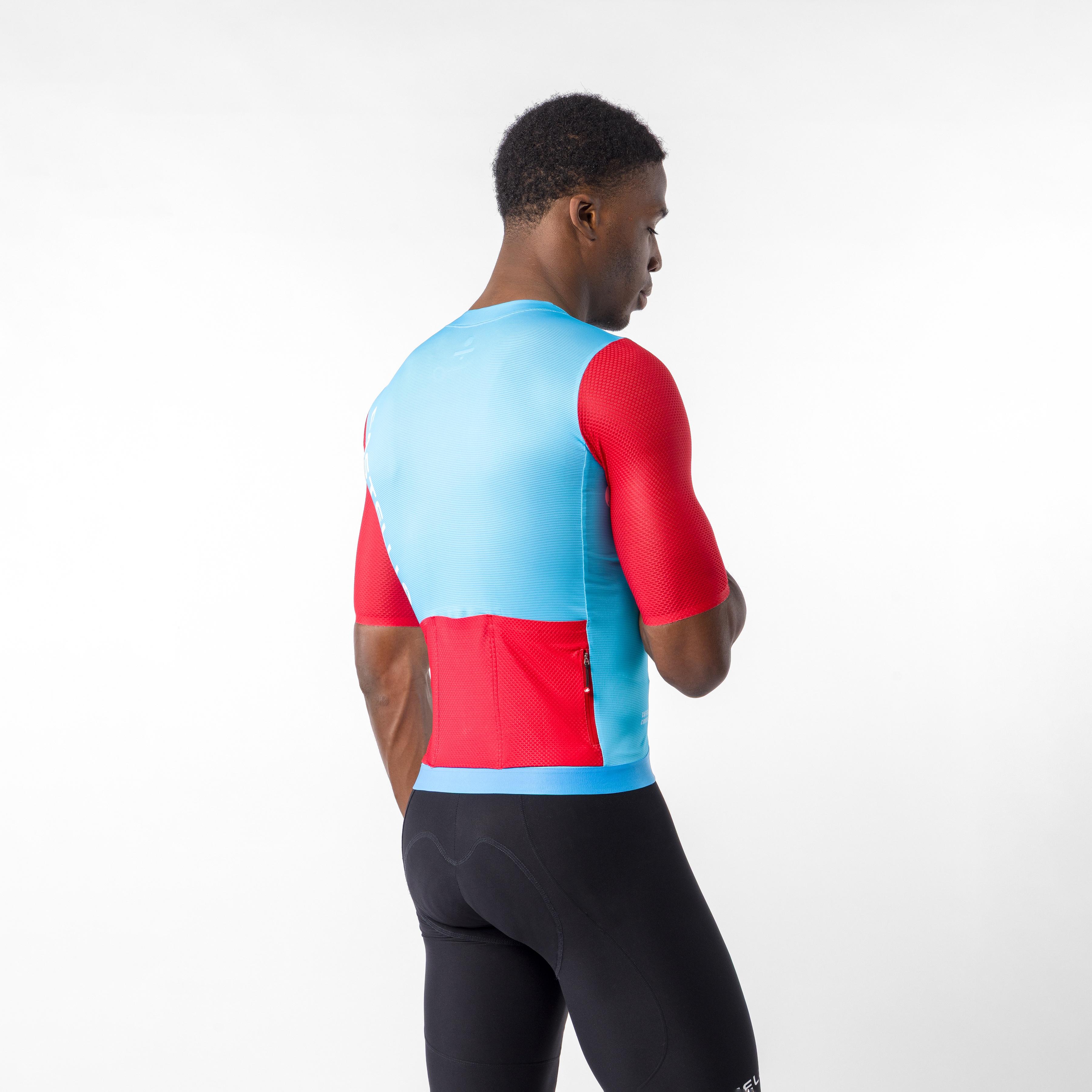 Corretto jersey - neon cobalt/red-white - castelli
