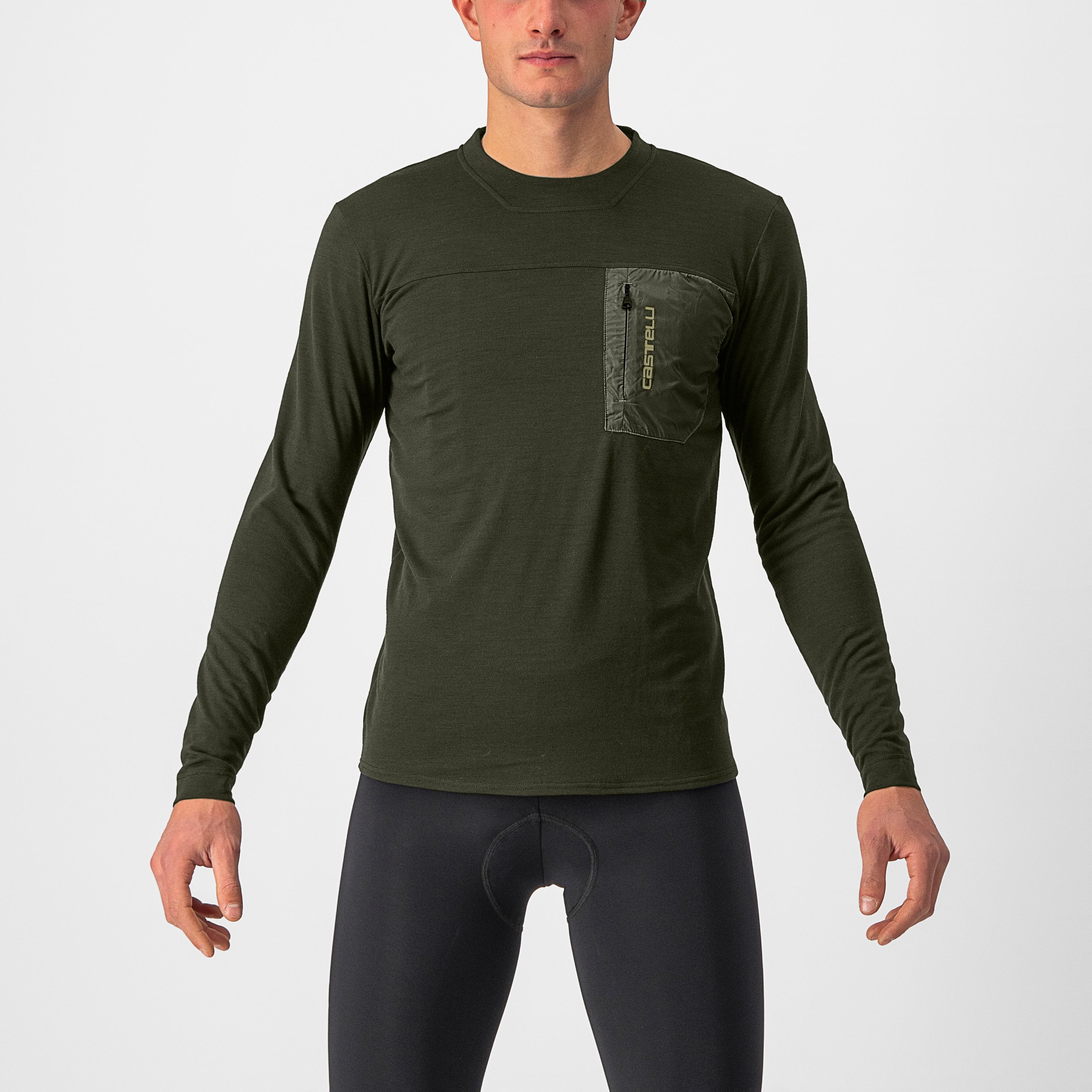 Unlimited merino long sleeve - military green - castelli