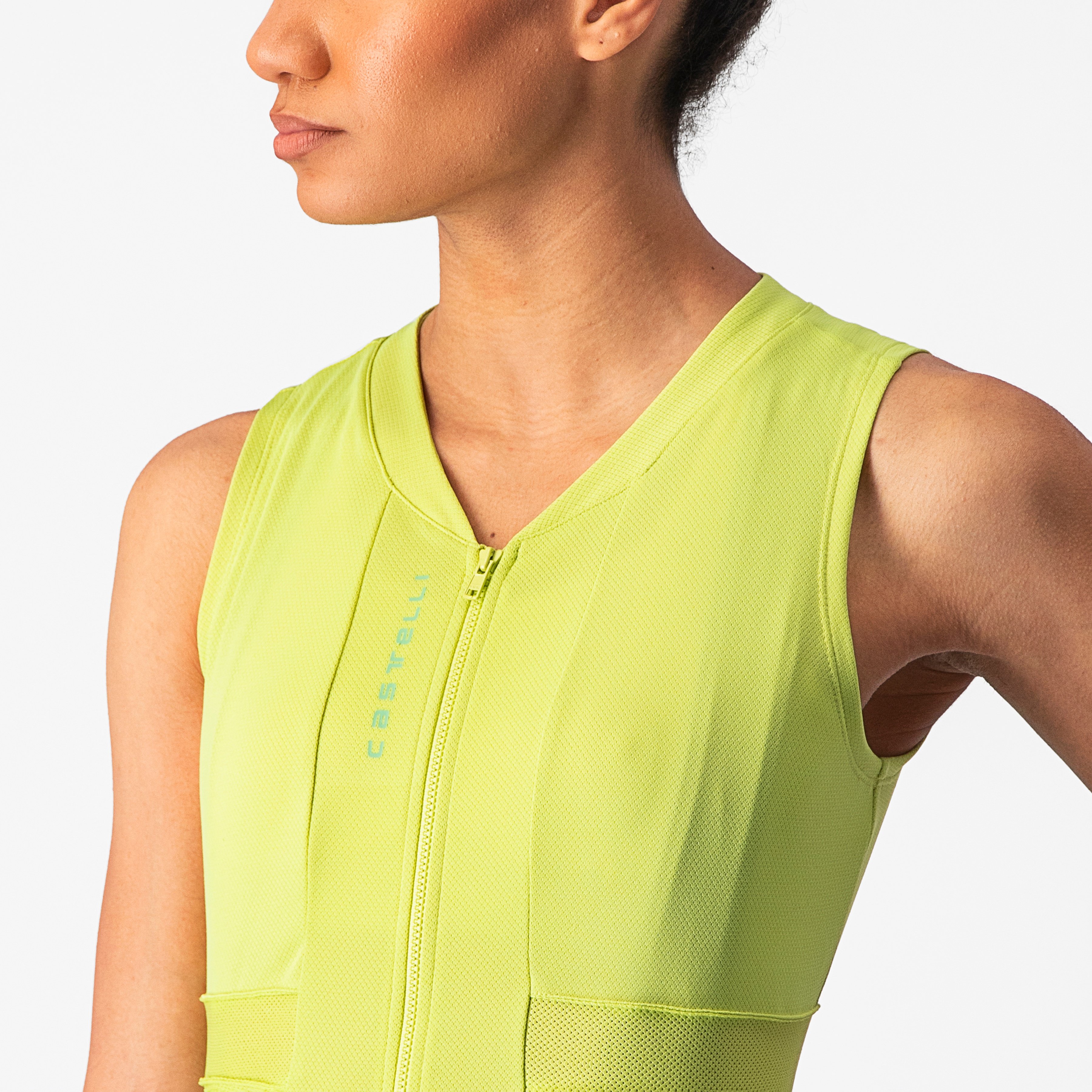 Anima 4 sleeveless - bright lime/absinthe - castelli