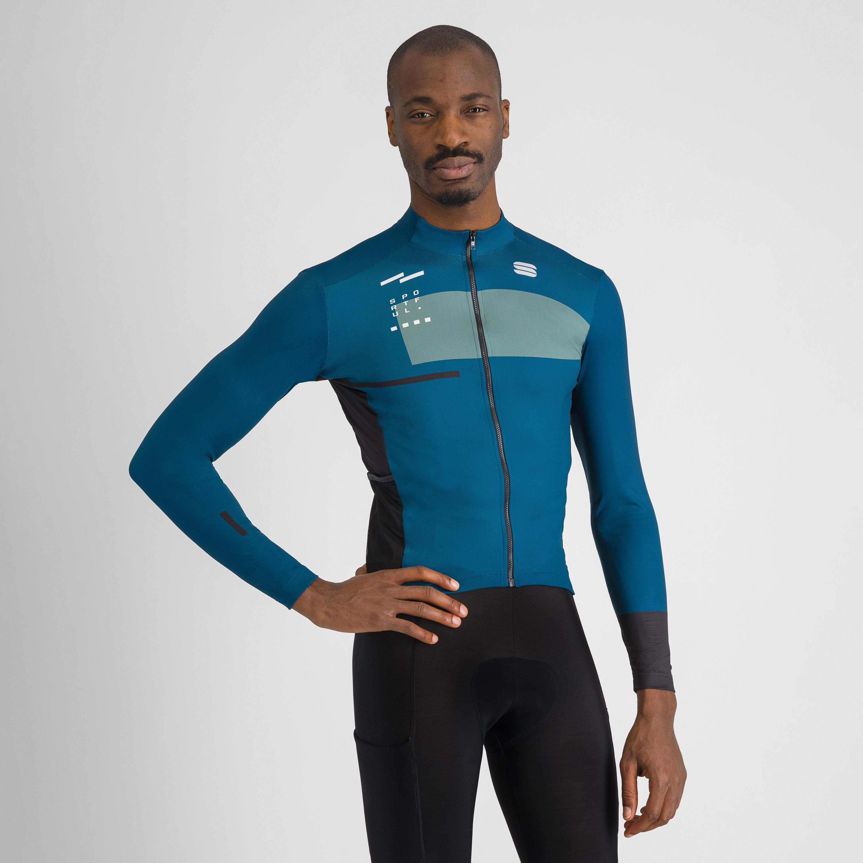 Breakout supergiara thermal jersey - teal blu shrub green black - sportful