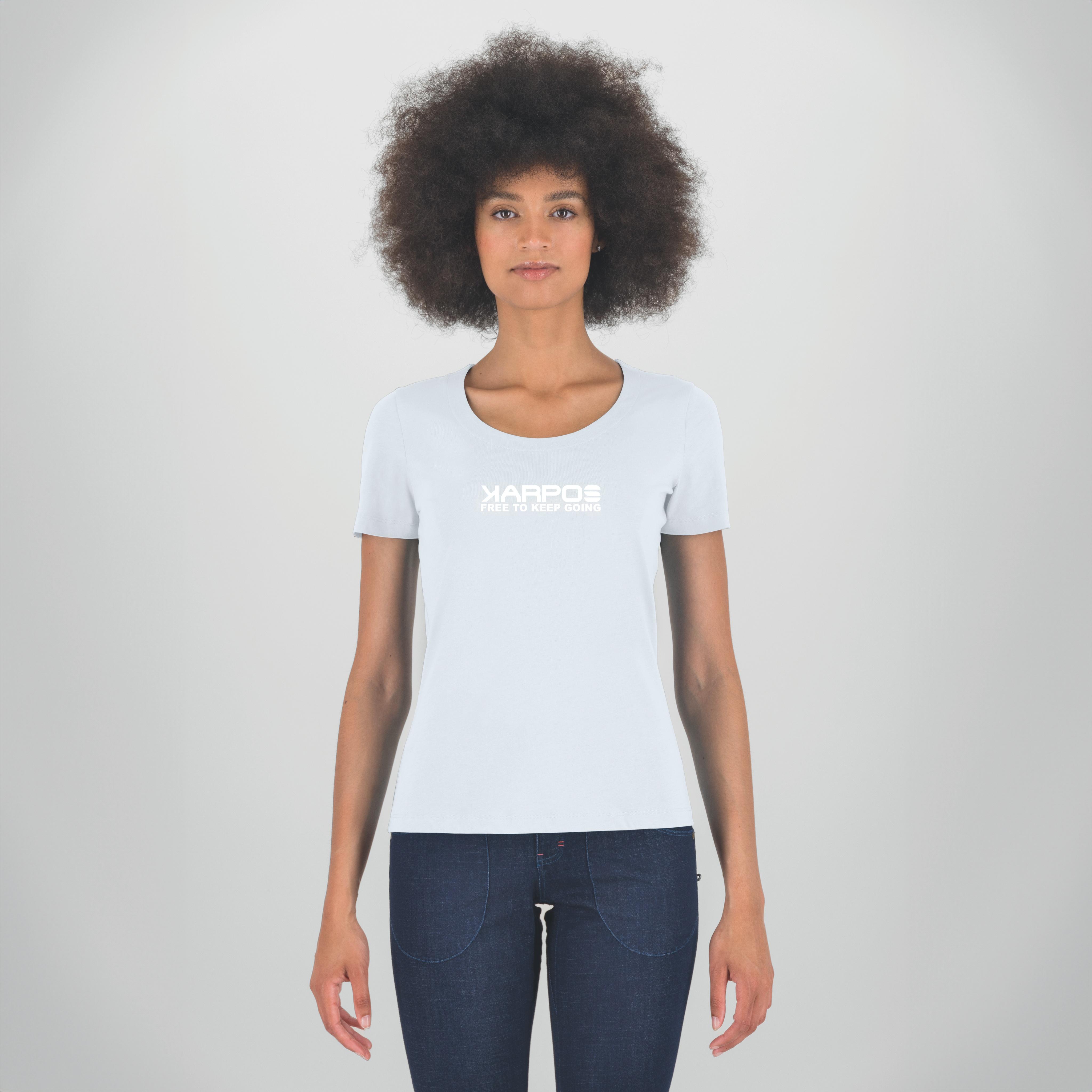 Loma cotton w t-shirt - bright white /writing print - karpos